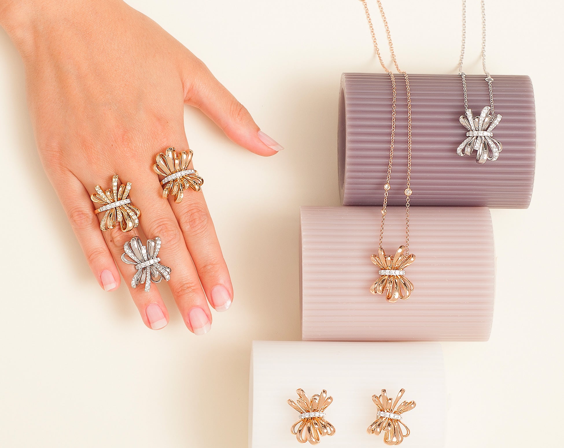FerrariFirenze attending the Asjad Jewellery Show, in Doha