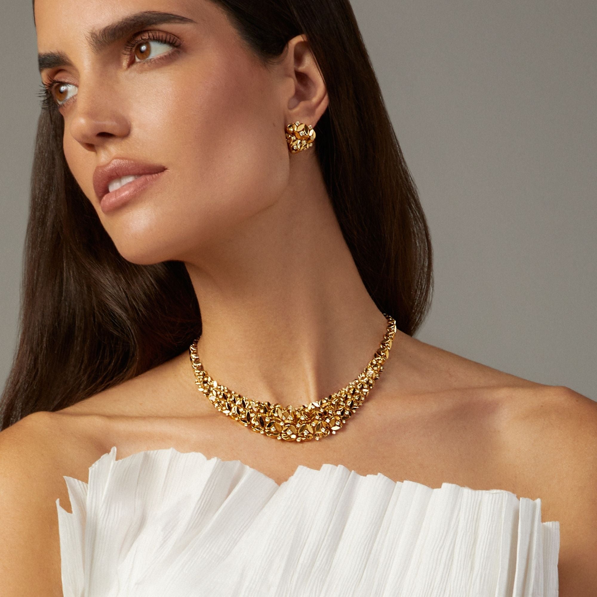 RIFLESSI BIG YELLOW GOLD NECKLACE