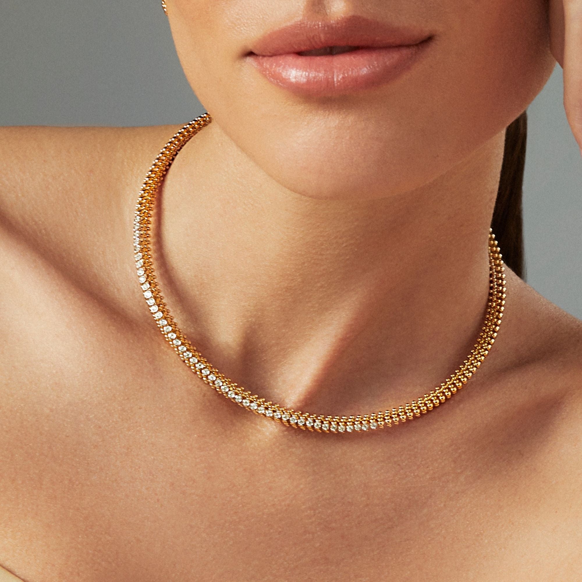 BUBBLES MINI-ME YELLOW GOLD NECKLACE