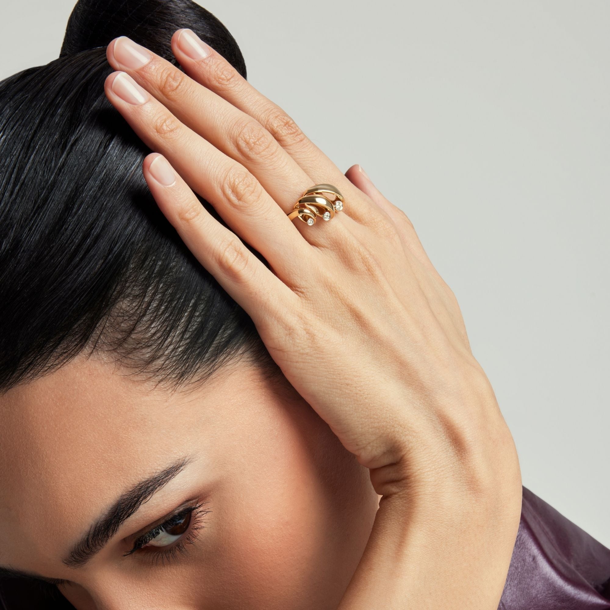 VIRGOLA SMALL YELLOW GOLD RING