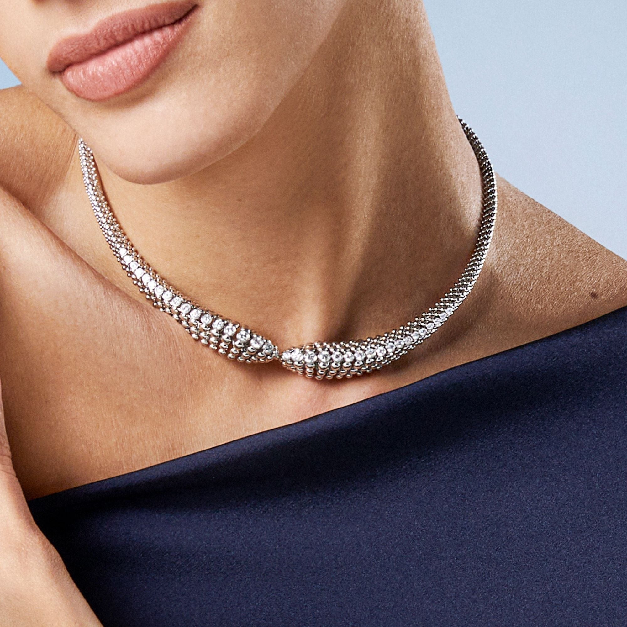 BUBBLES WHITE GOLD NECKLACE