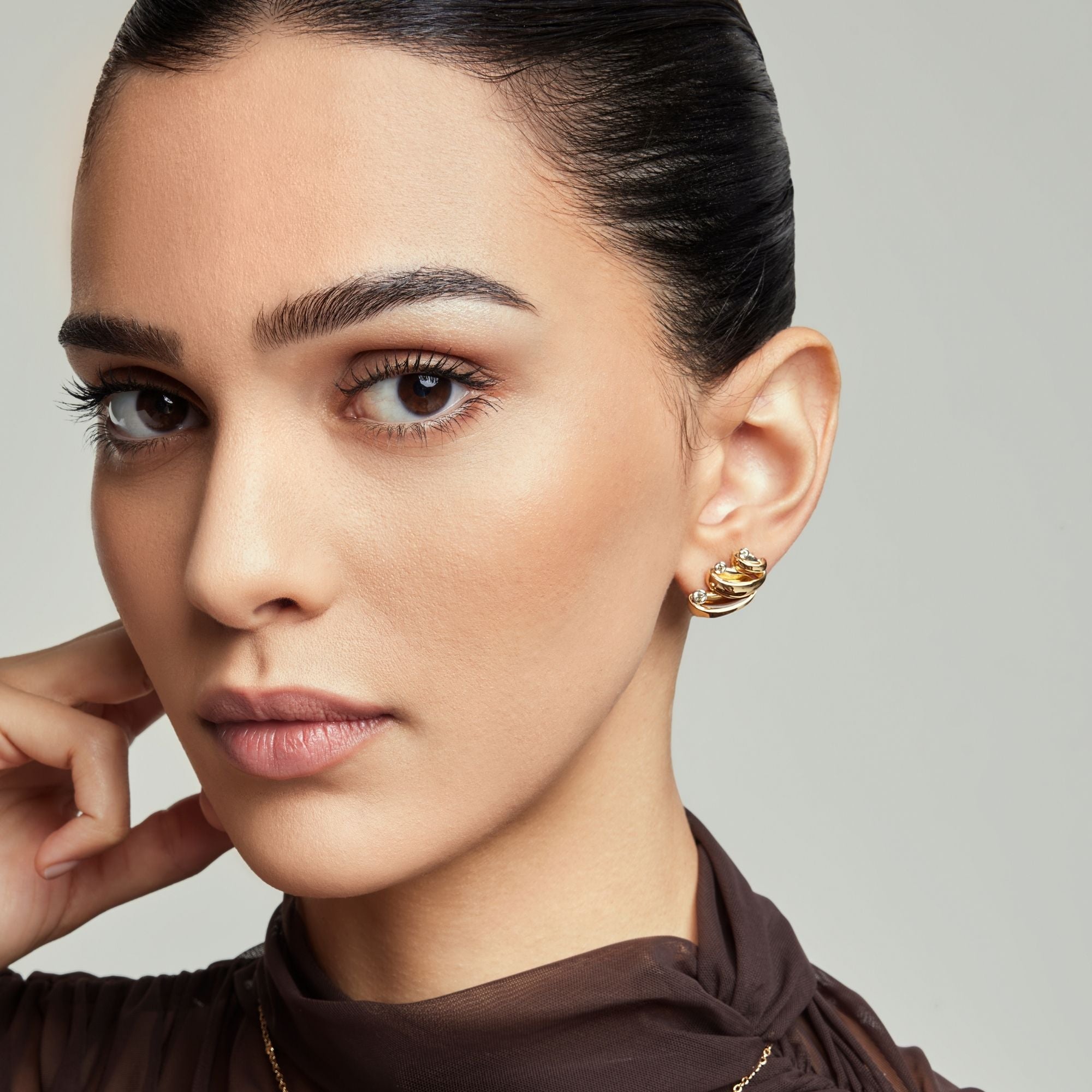 VIRGOLA SMALL YELLOW GOLD EARRINGS