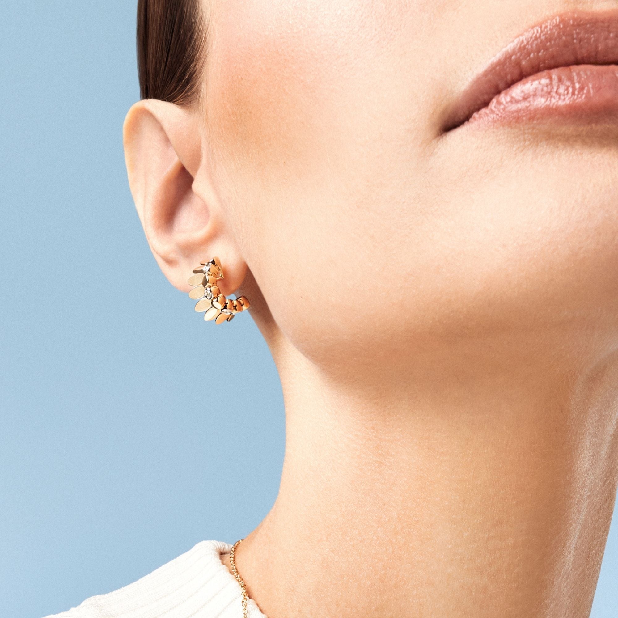 SPETTINATO MINI-ME YELLOW GOLD EARRINGS