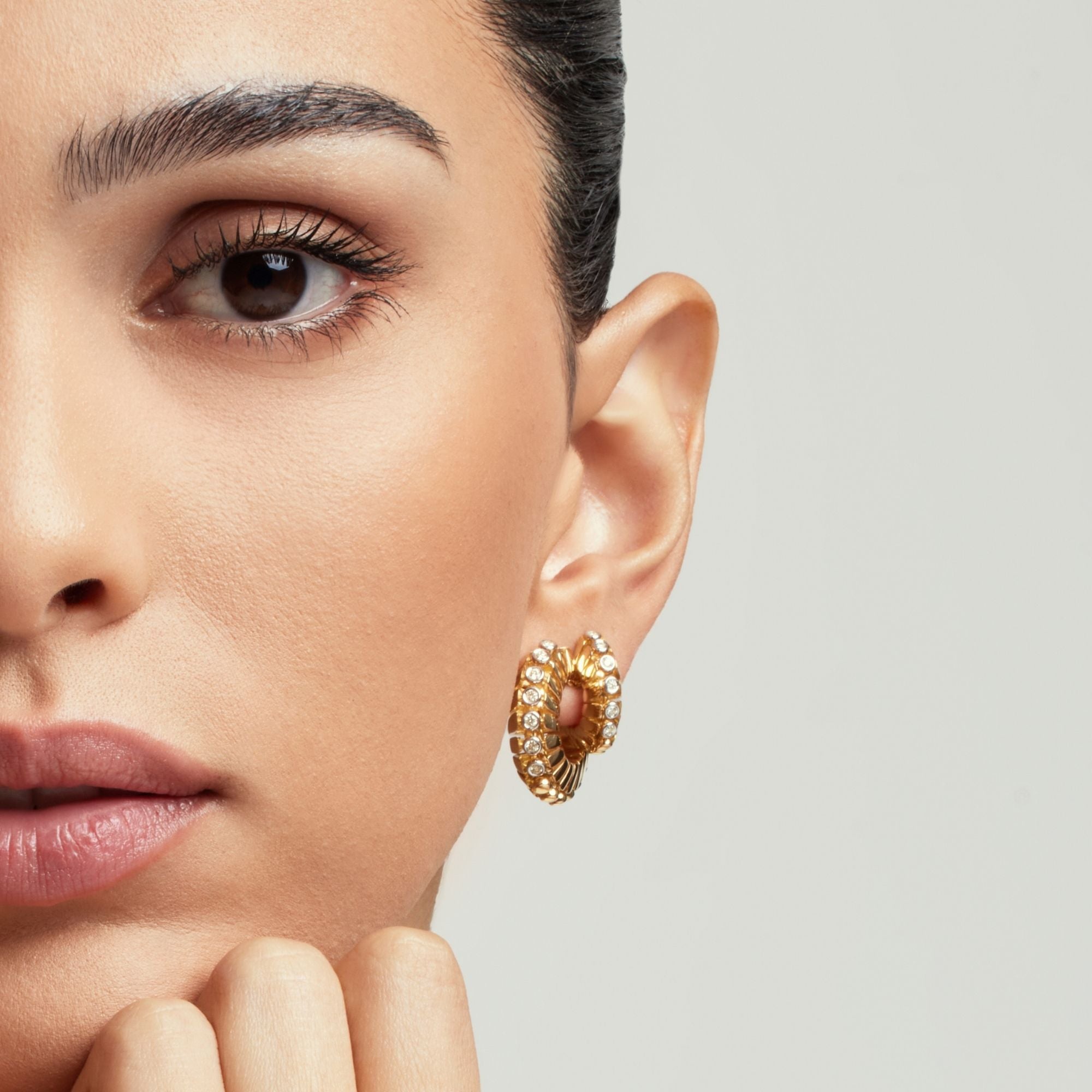 SNODO YELLOW GOLD EARRINGS