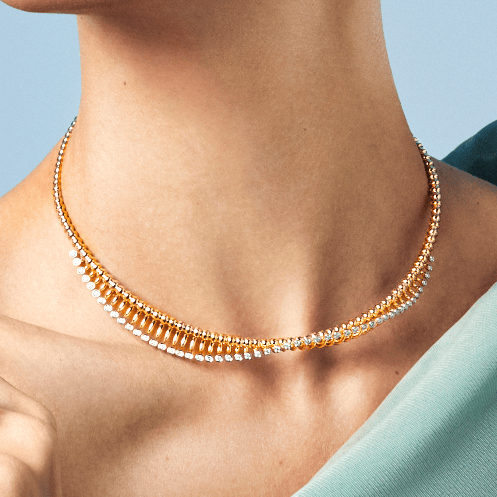 ARTIFICIO SMALL YELLOW GOLD NECKLACE