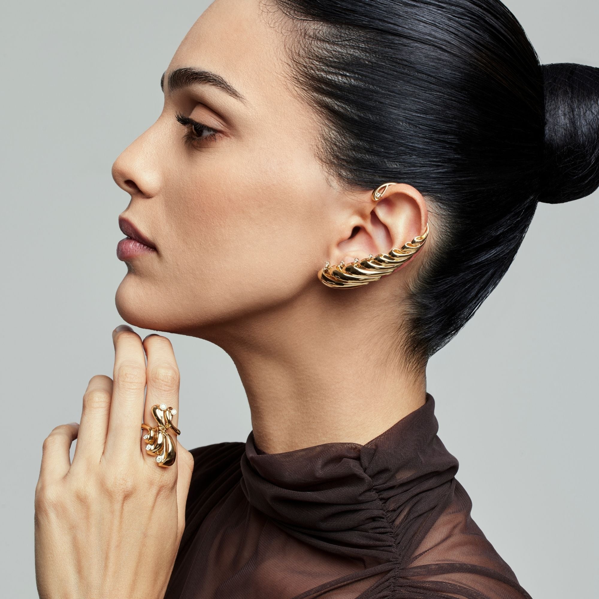 VIRGOLA BIG YELLOW GOLD EARRINGS