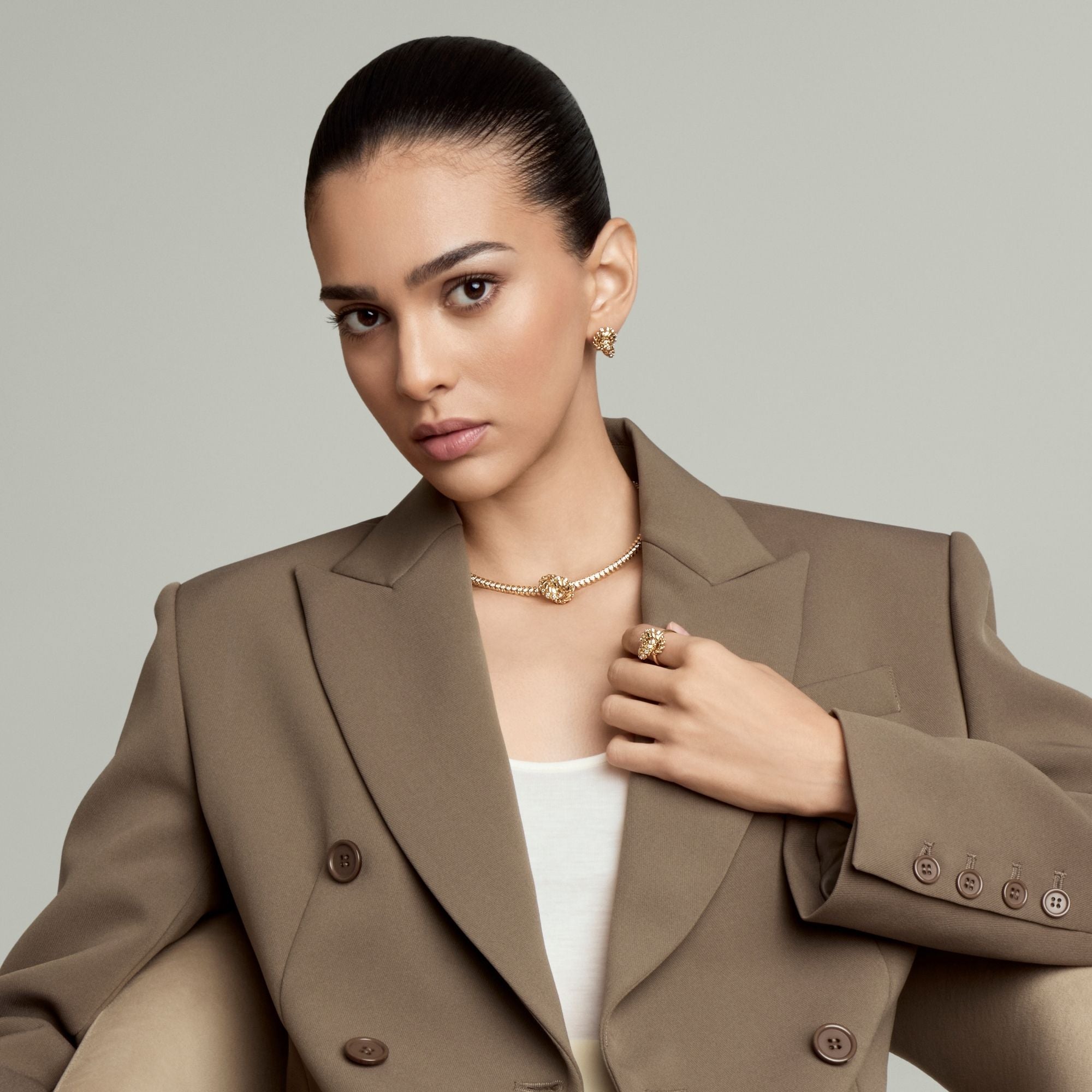 SNODO SMALL YELLOW GOLD EARRINGS