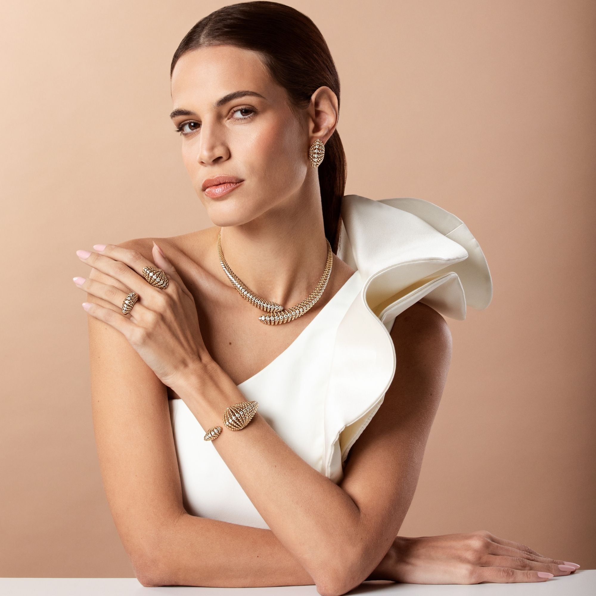 BUBBLES CONTRARIÈ YELLOW GOLD NECKLACE