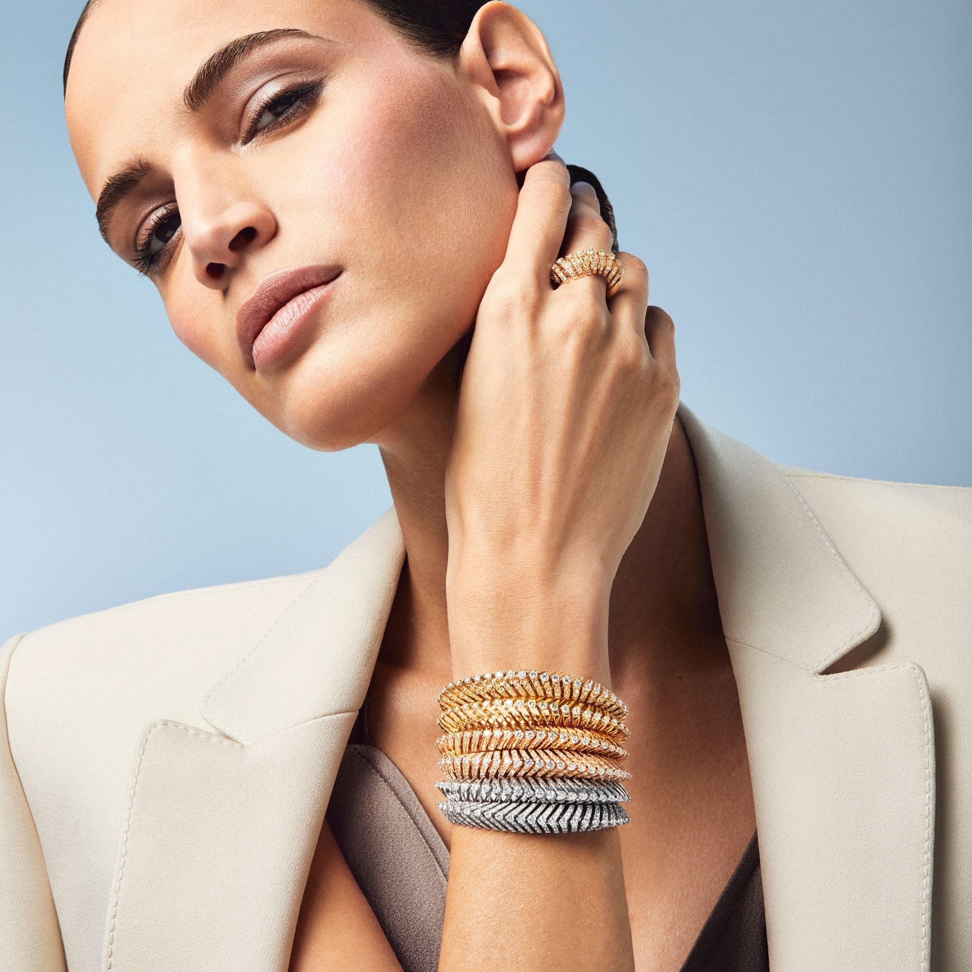 SOFFIO WHITE GOLD DIAMOND PAVÉ BRACELET