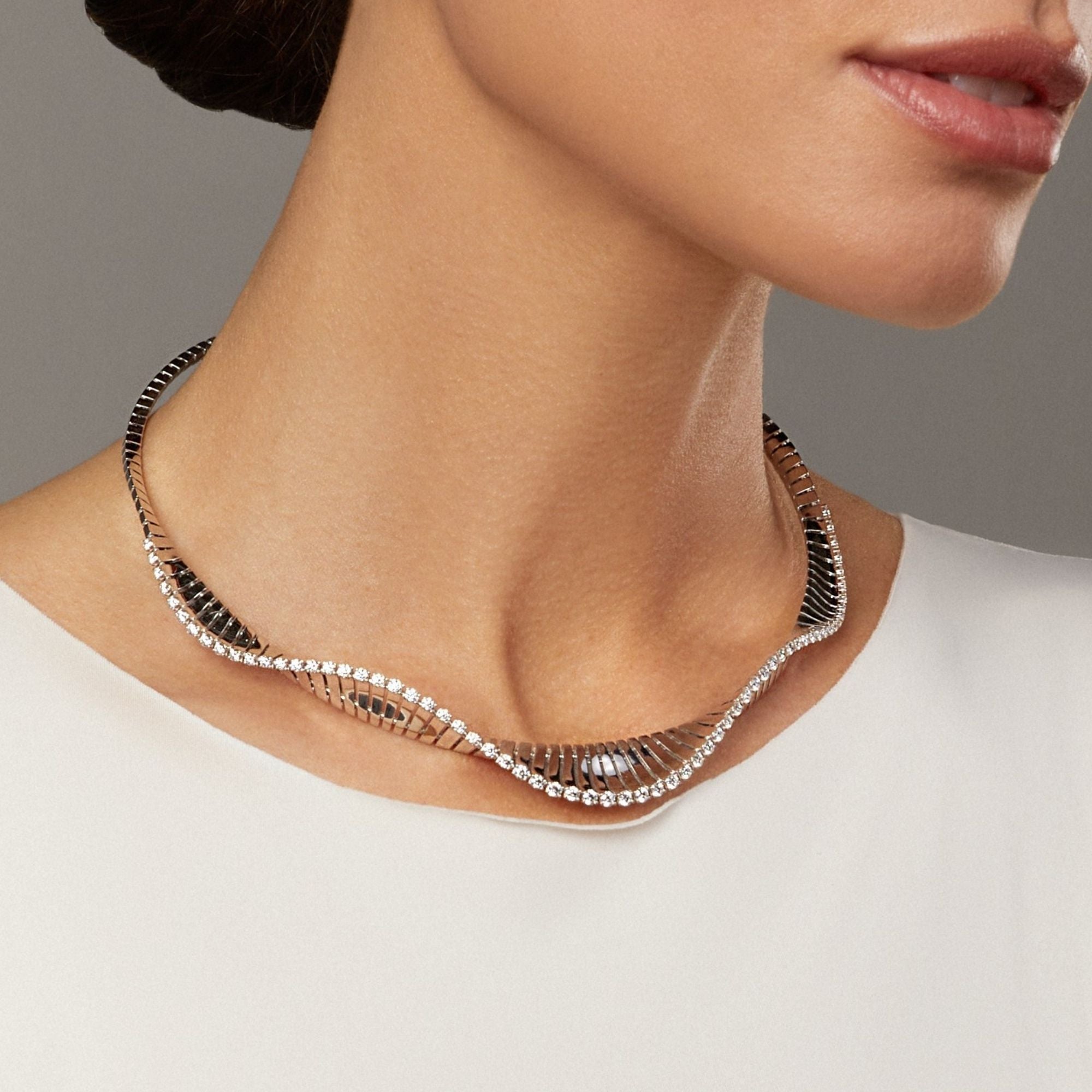 VITO WHITE GOLD CHOKER