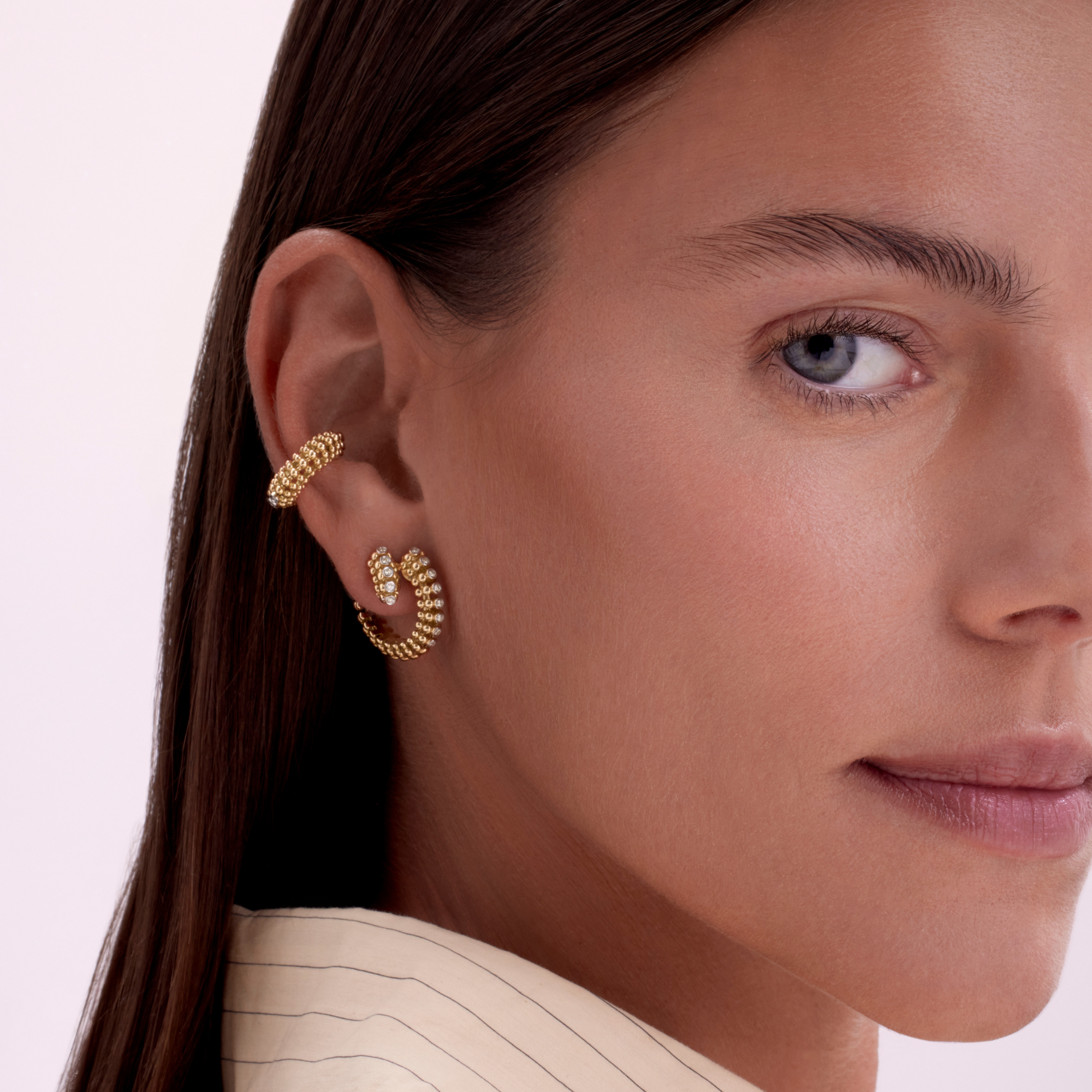 BUBBLES MINI-ME YELLOW GOLD EARRINGS