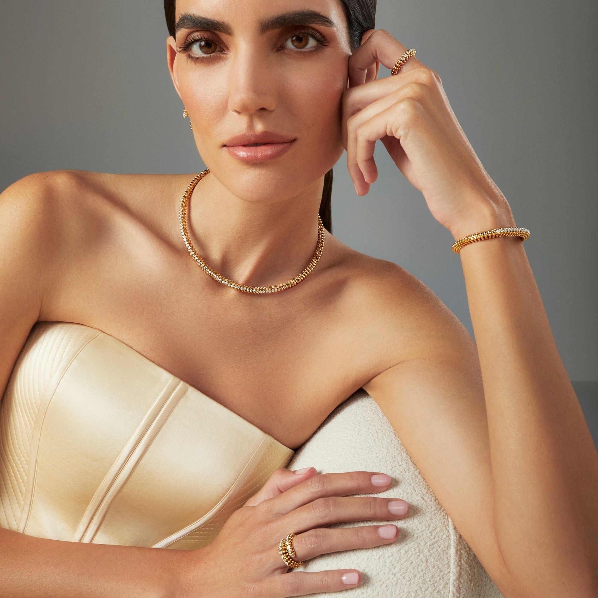 BUBBLES MINI-ME CONTRARIÉ YELLOW GOLD RING