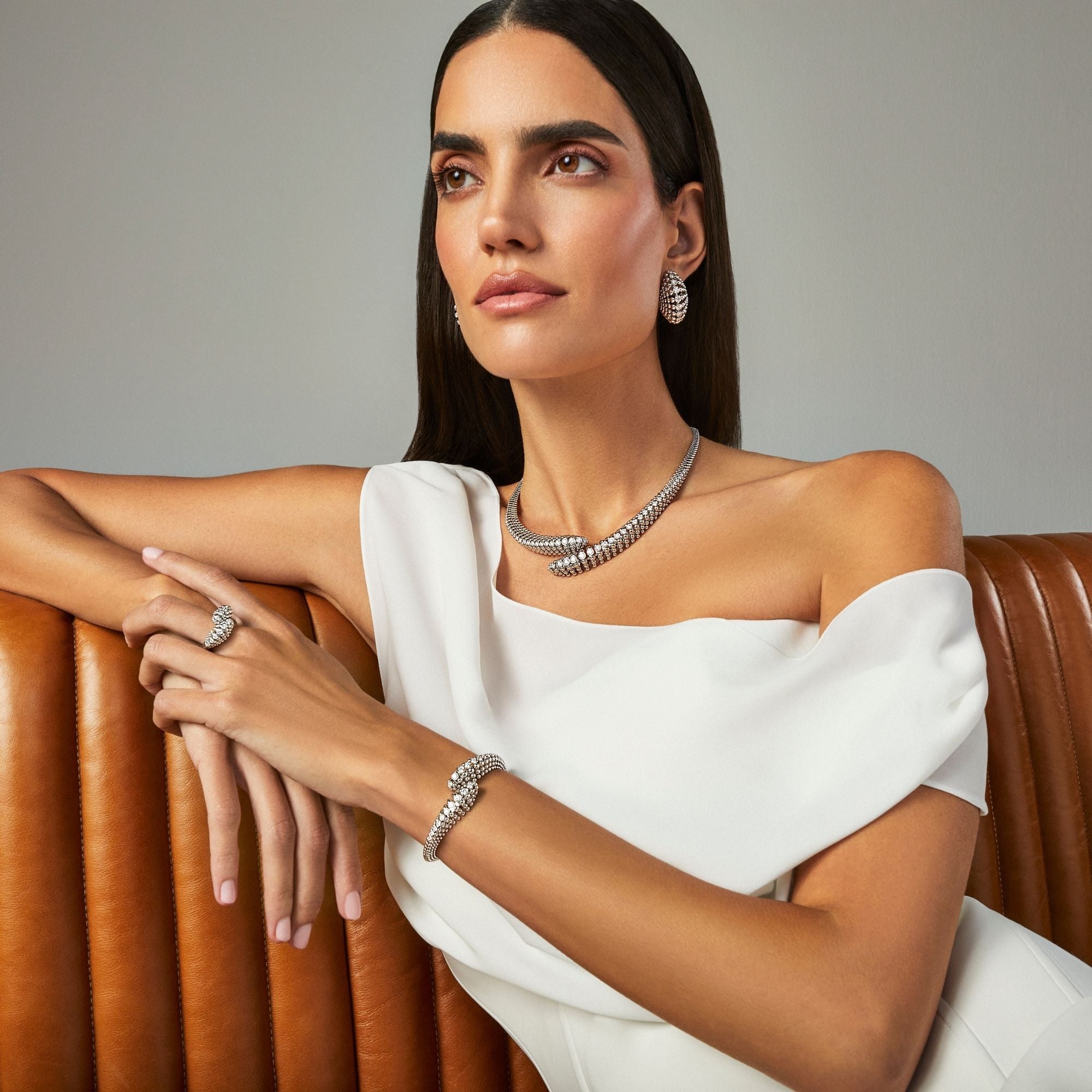 BUBBLES CONTRARIÉ WHITE GOLD RING