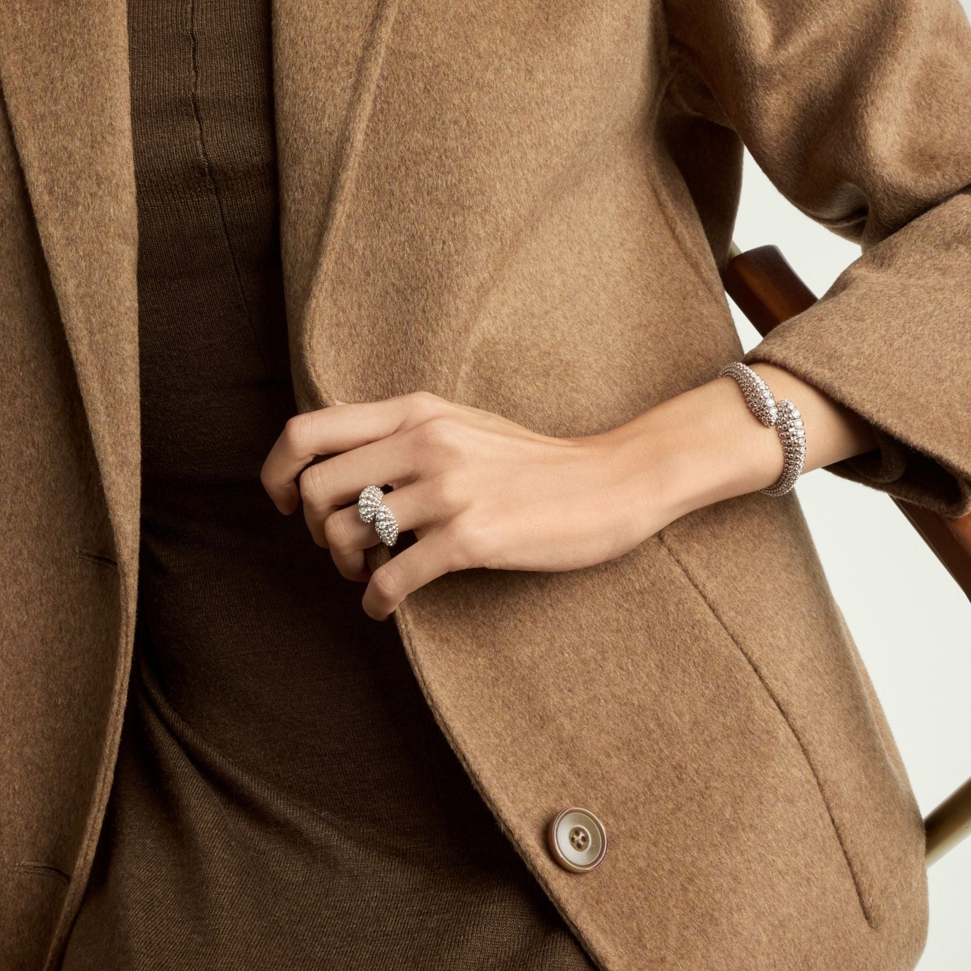 BUBBLES CONTRARIÉ WHITE GOLD RING