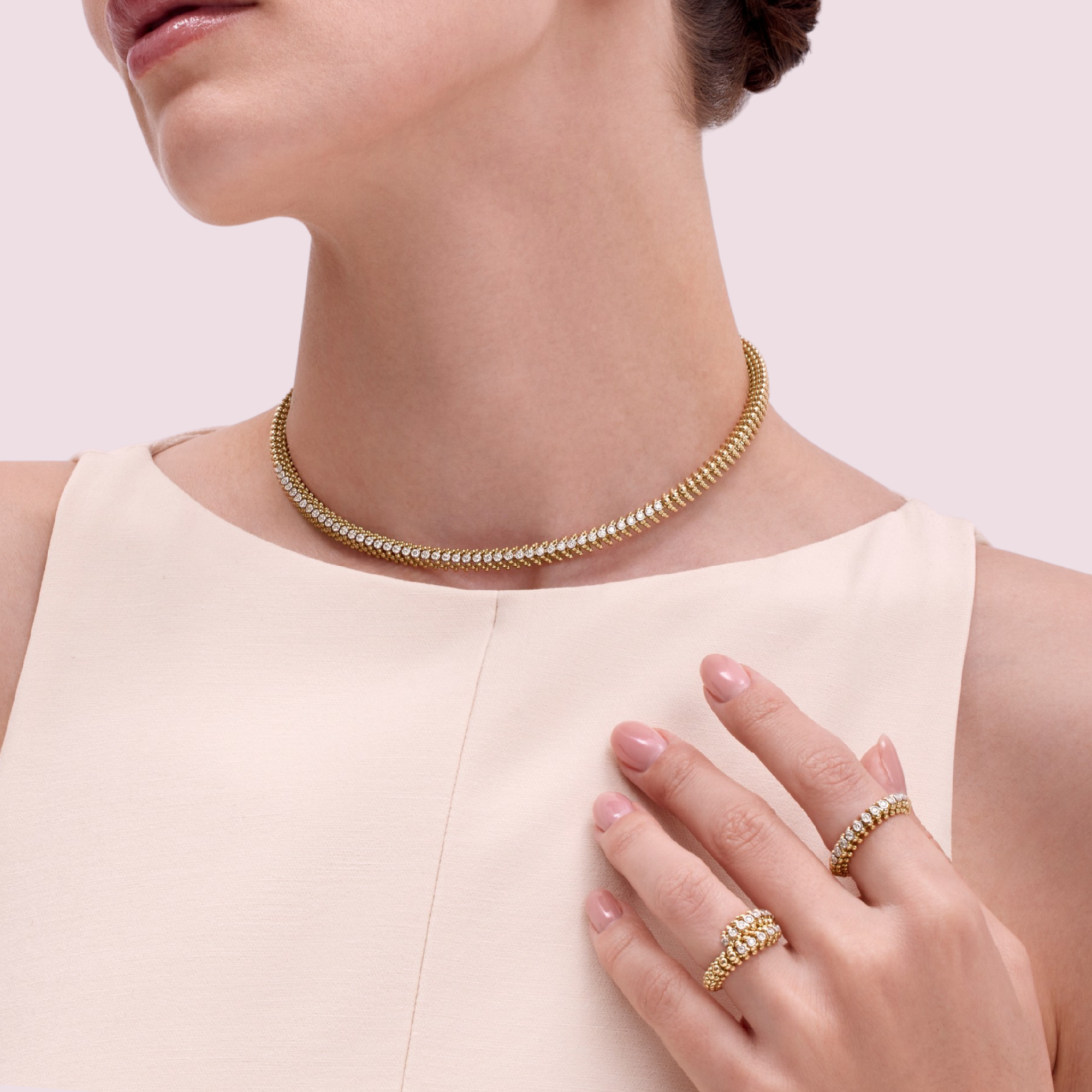 BUBBLES MINI-ME YELLOW GOLD NECKLACE