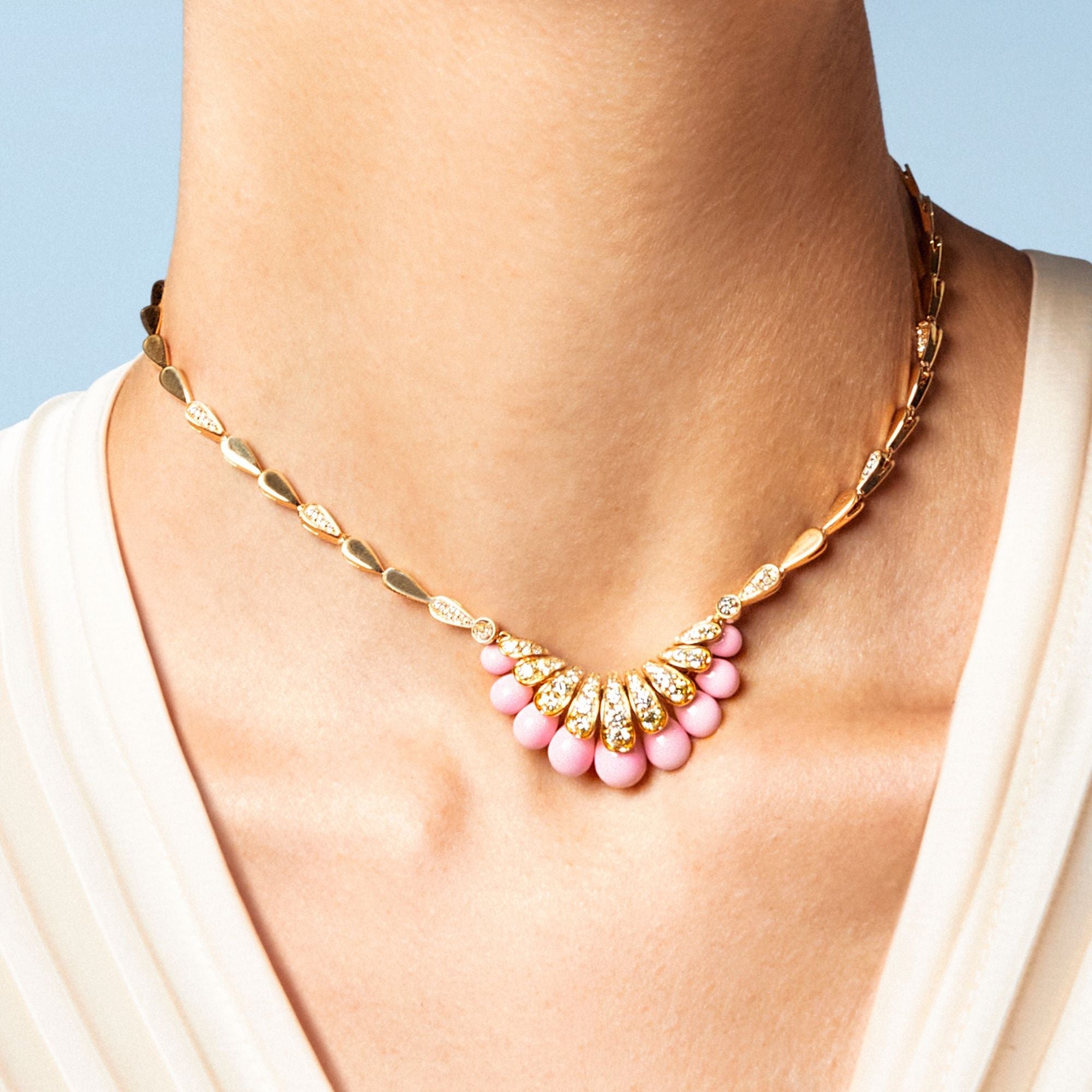 ALLEGRA PINK ENAMEL PENDANT