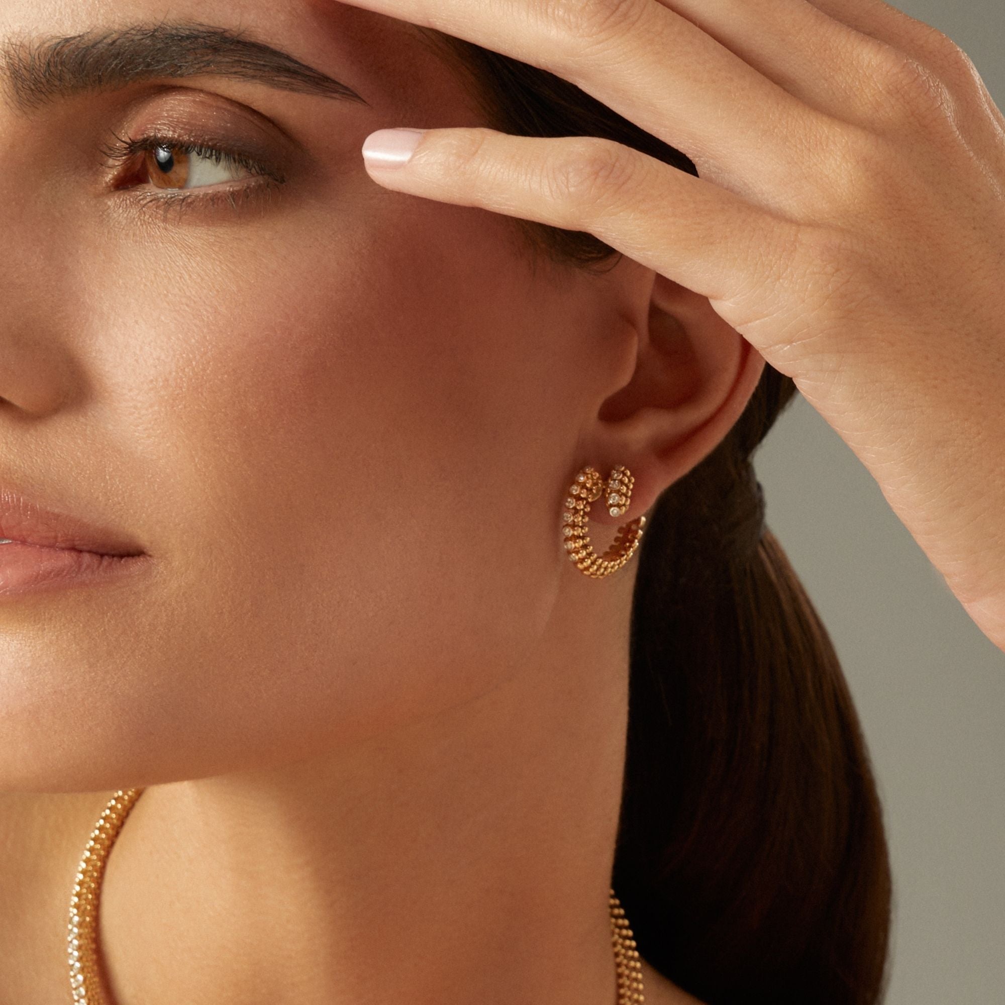 BUBBLES MINI-ME YELLOW GOLD EARRINGS