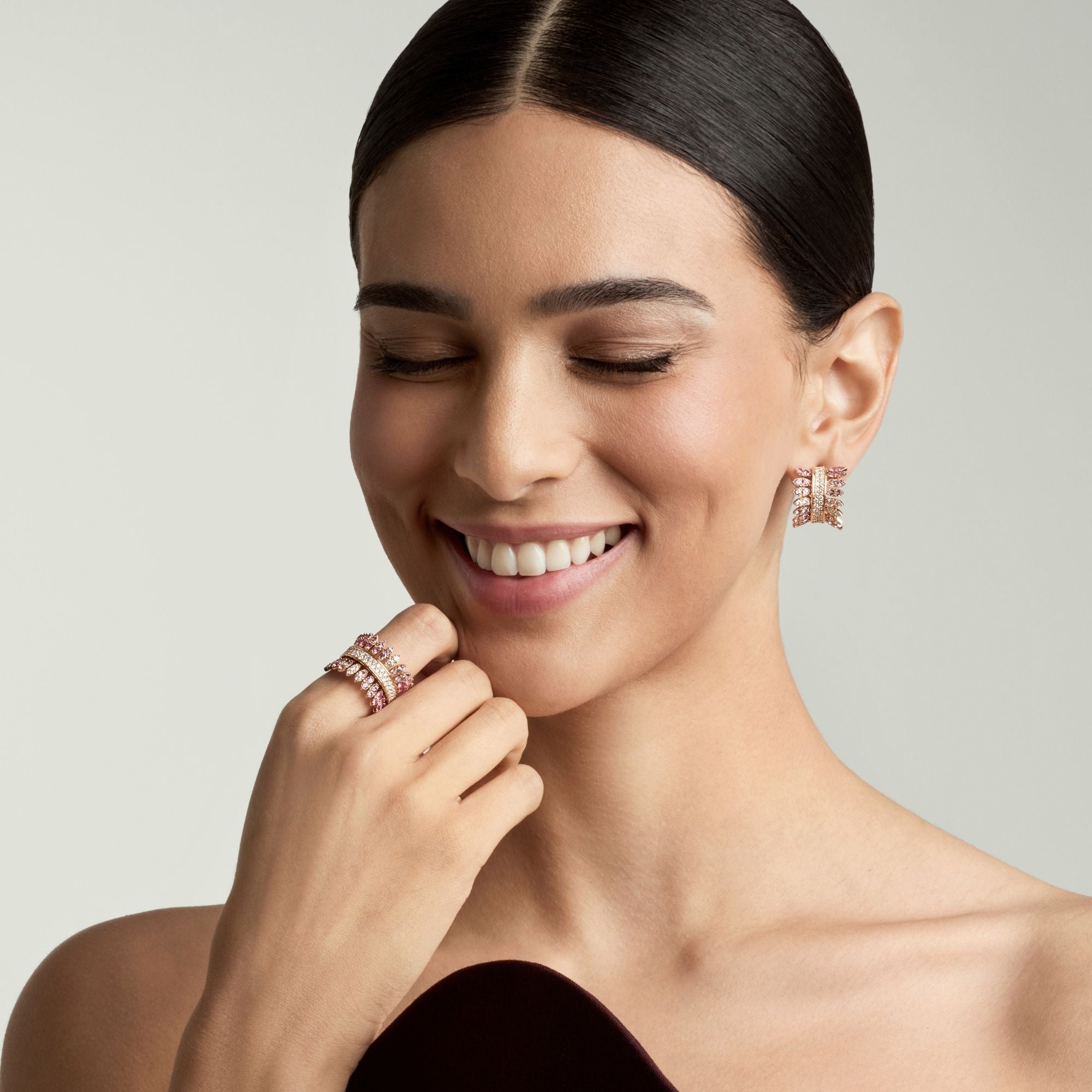 SPETTINATO PINK SAPPHIRES EARRINGS