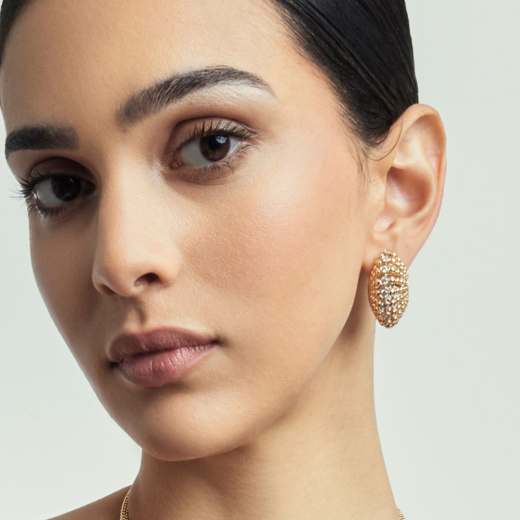 BUBBLES BIG YELLOW GOLD EARRINGS