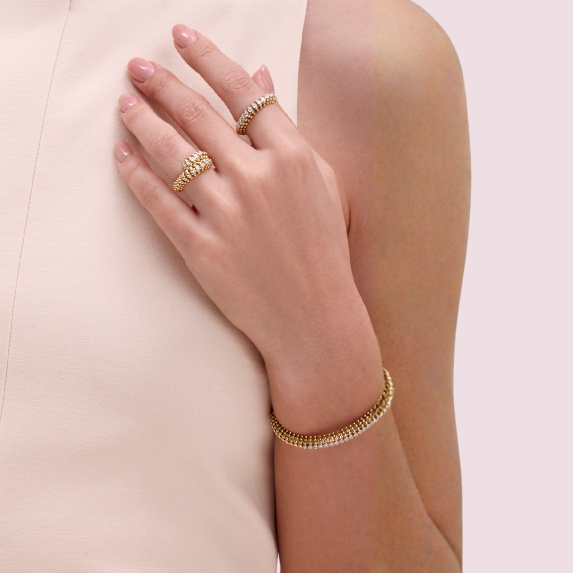 BUBBLES MINI-ME YELLOW GOLD BRACELET