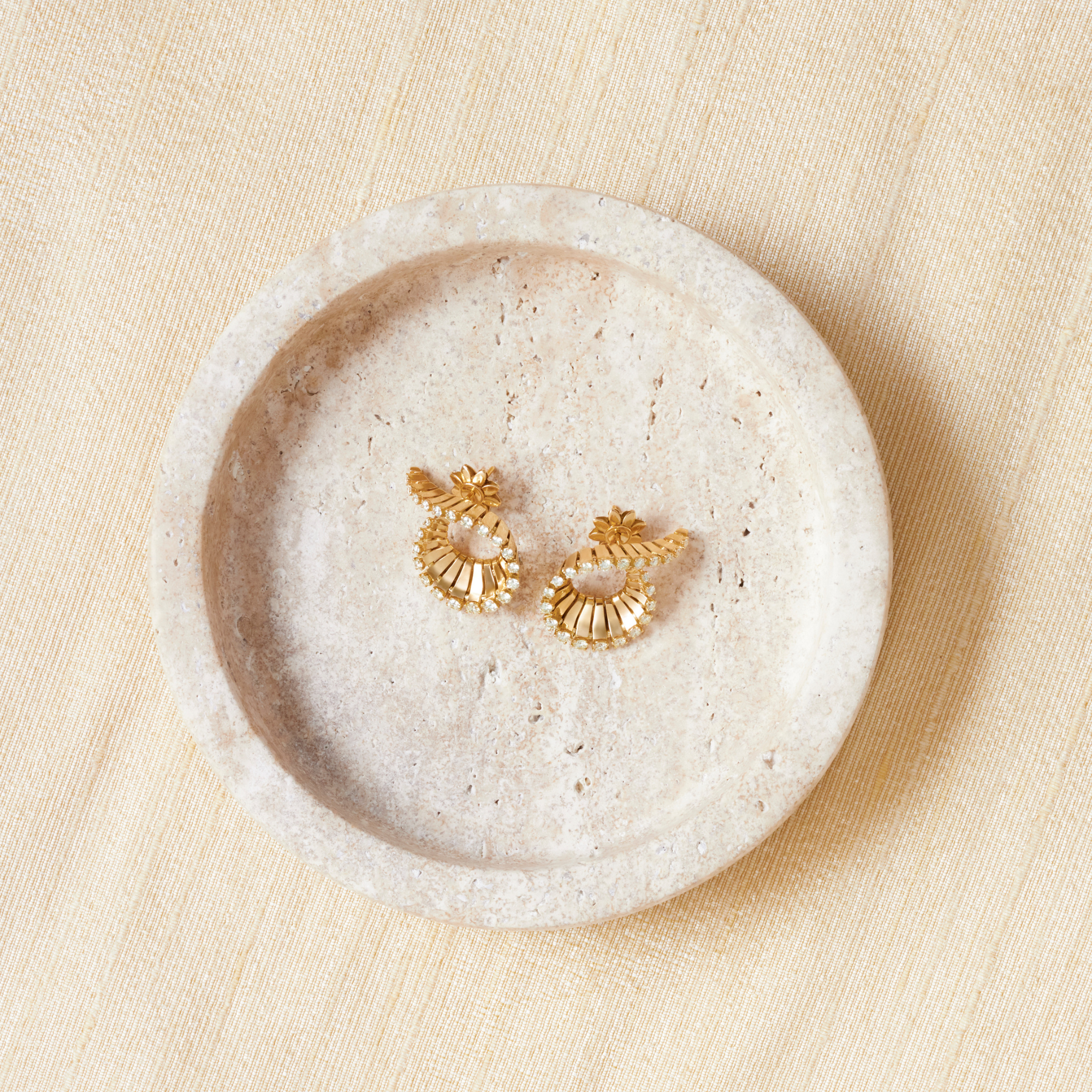 VITO CURLY YELLOW GOLD EARRINGS