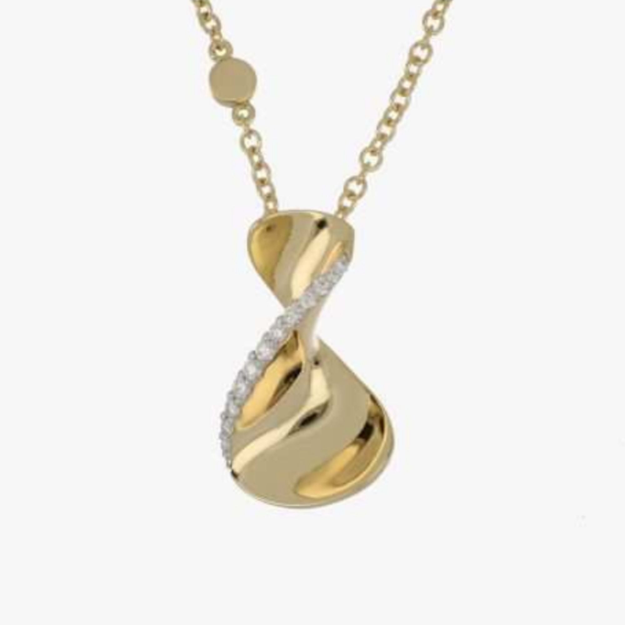 ELICA SMALL YELLOW GOLD PENDANT