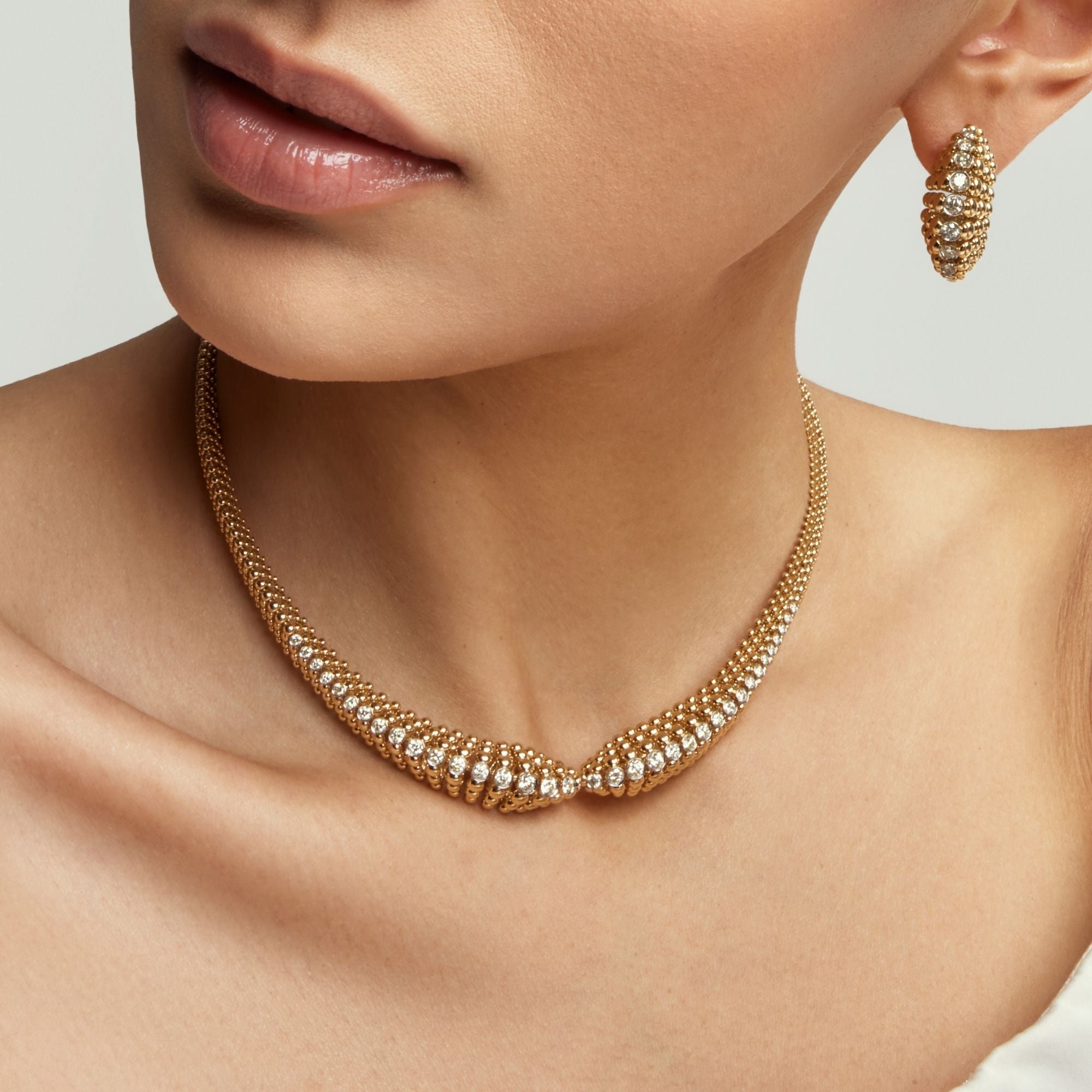 BUBBLES YELLOW GOLD NECKLACE