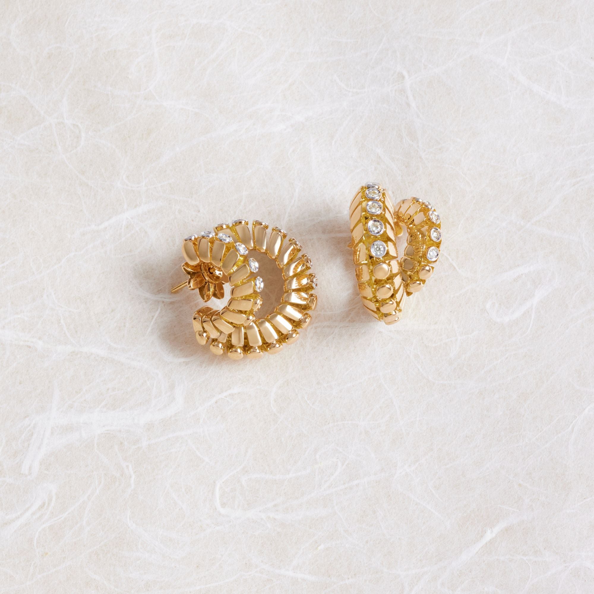 SNODO YELLOW GOLD EARRINGS