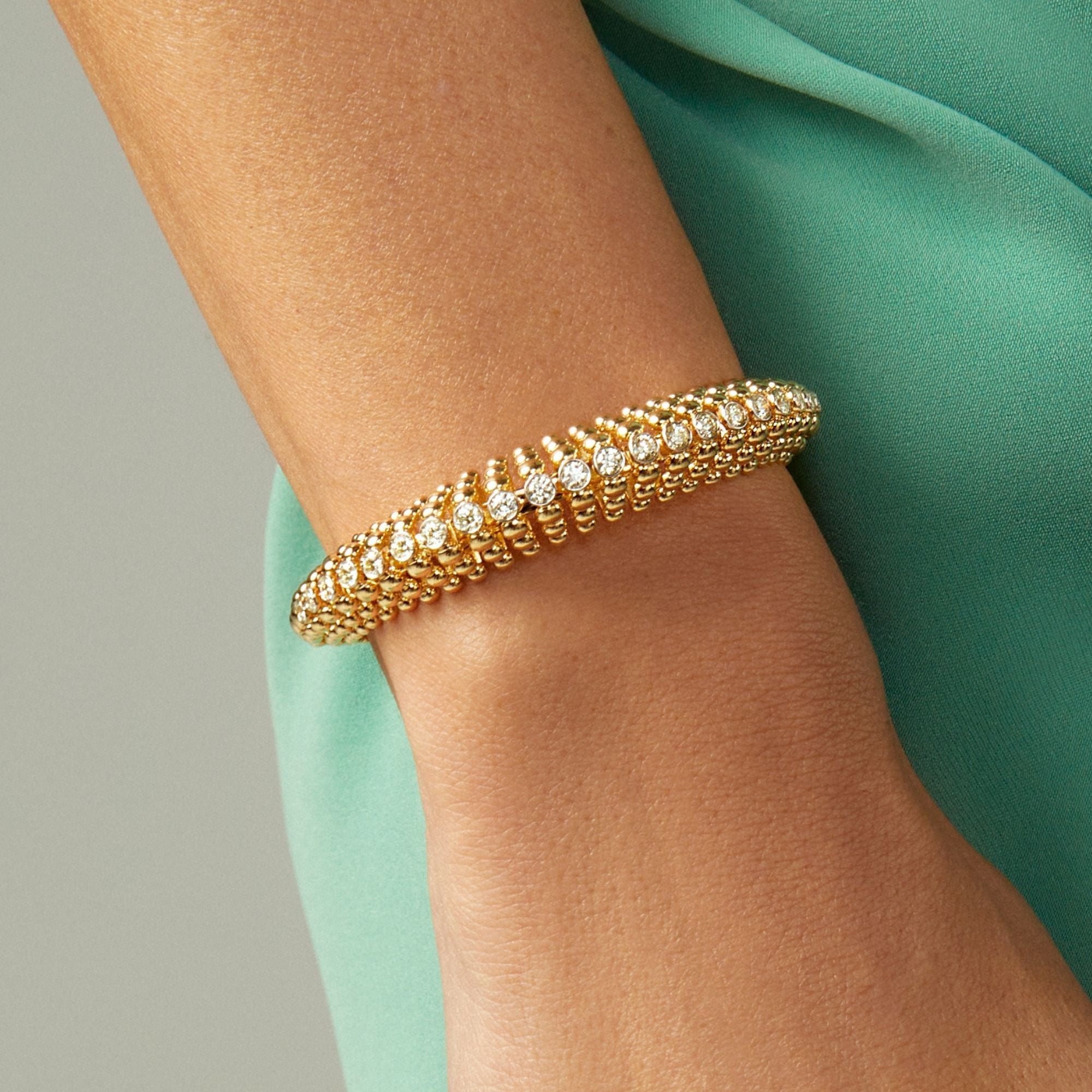 BUBBLES YELLOW GOLD BRACELET