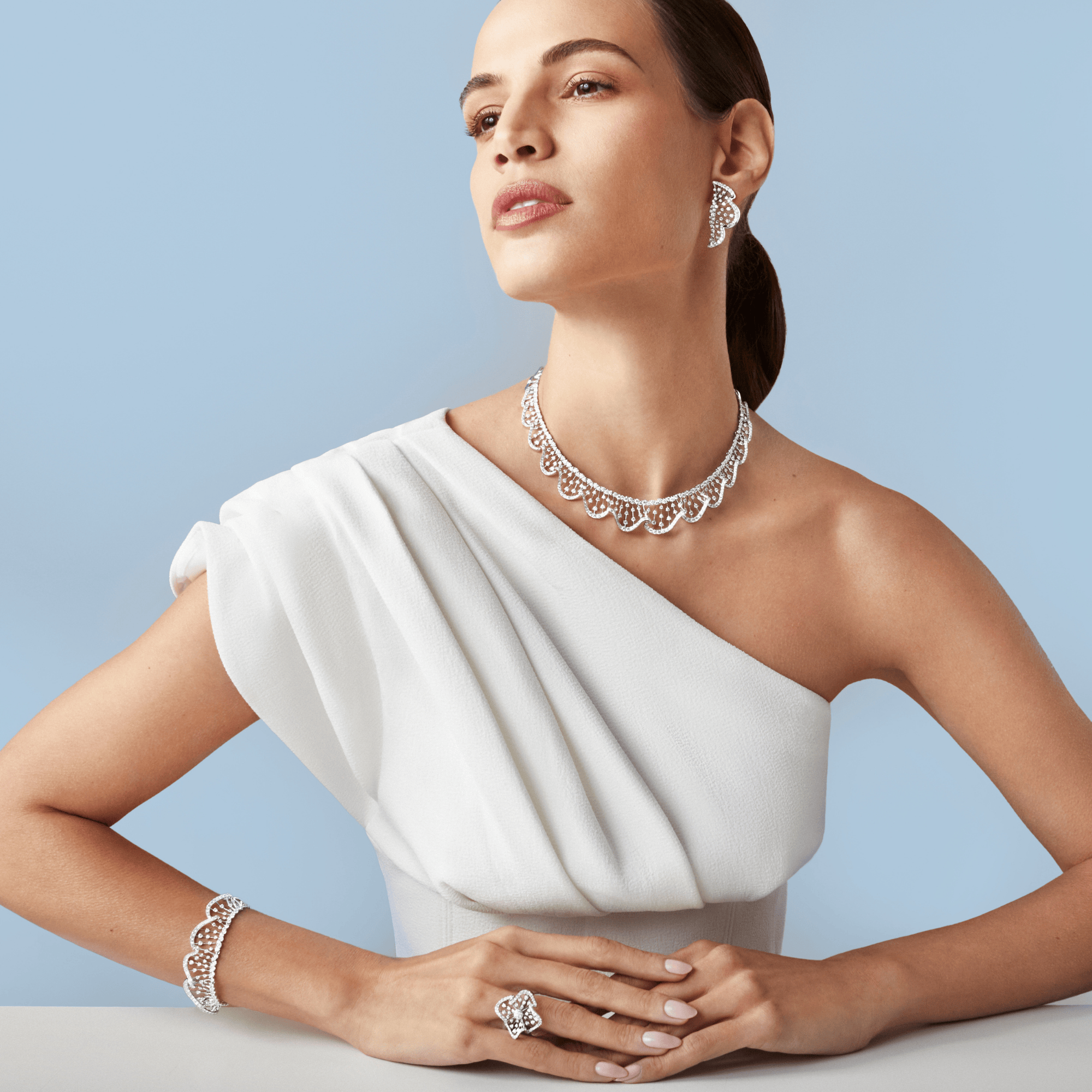 WHITE WONDERS PLISSÉ WHITE GOLD RING