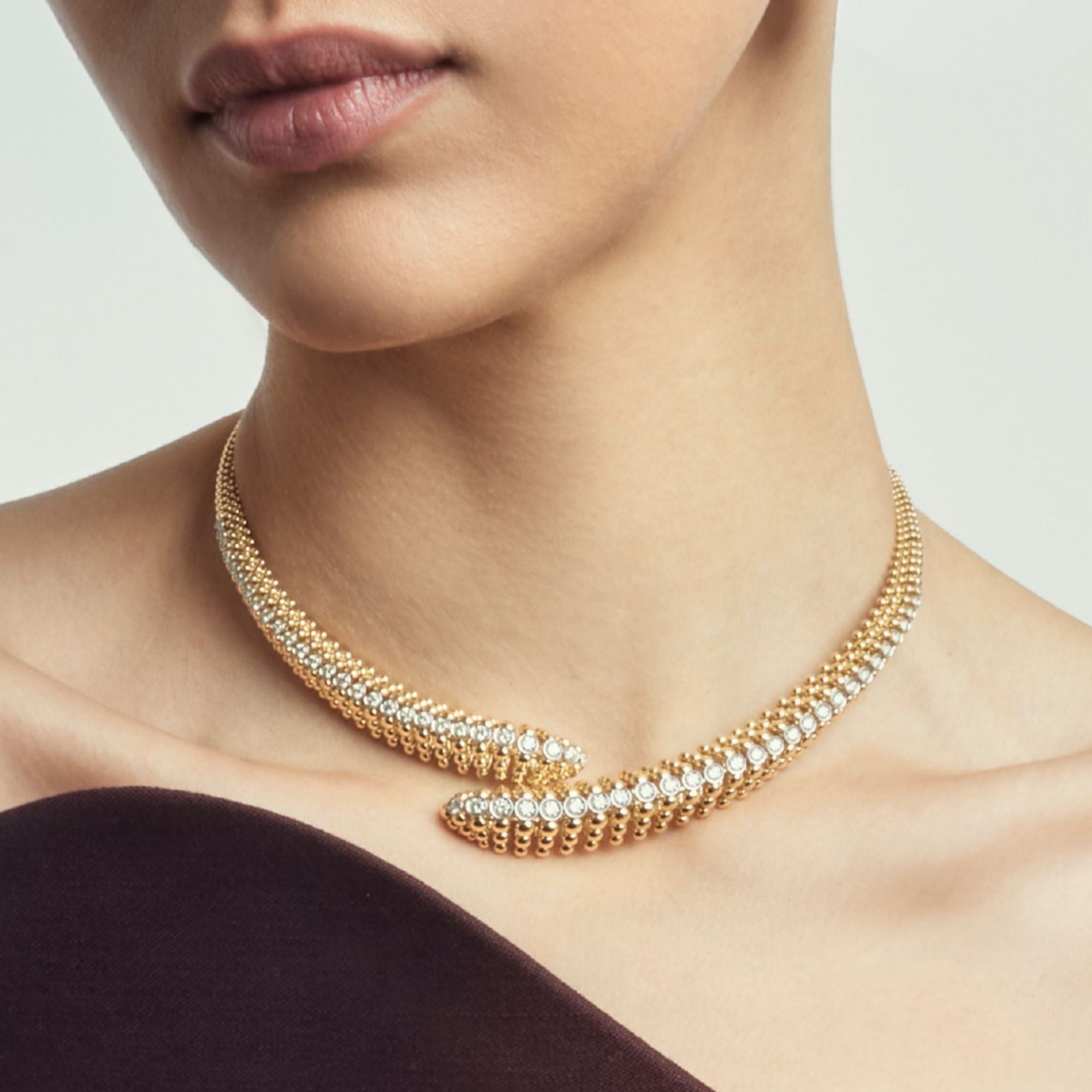 BUBBLES CONTRARIÈ YELLOW GOLD NECKLACE