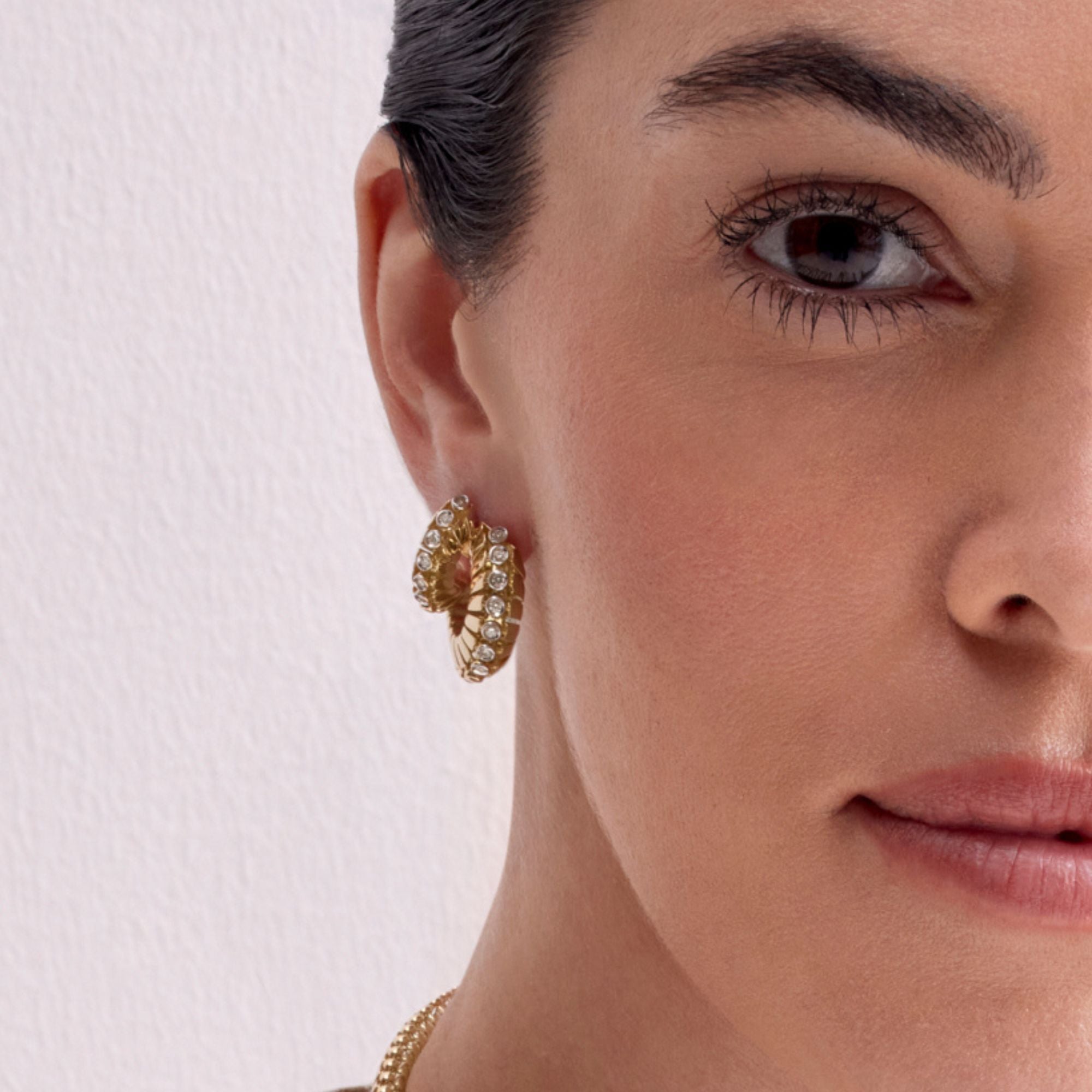 SNODO YELLOW GOLD EARRINGS