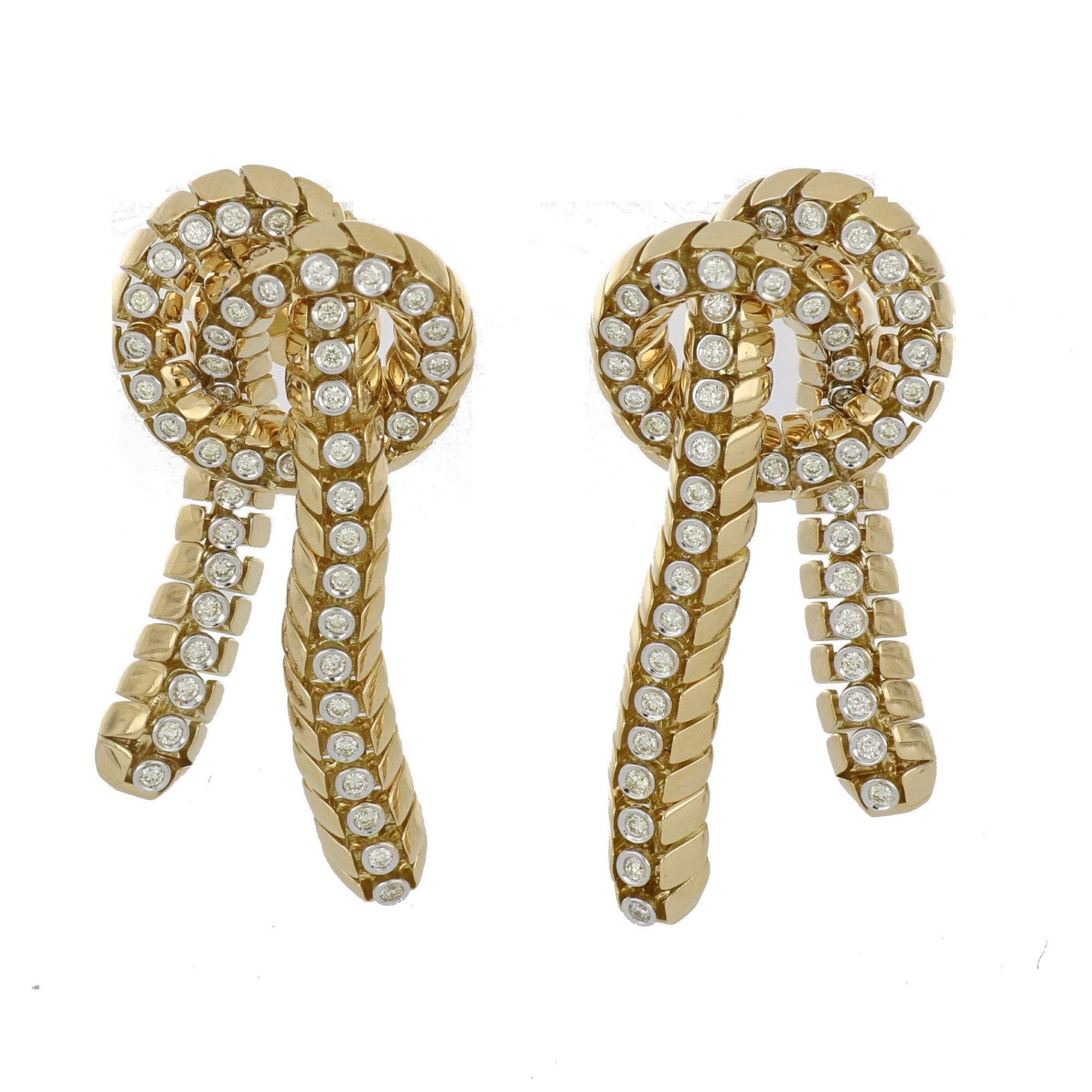 SNODO LONG YELLOW GOLD EARRINGS