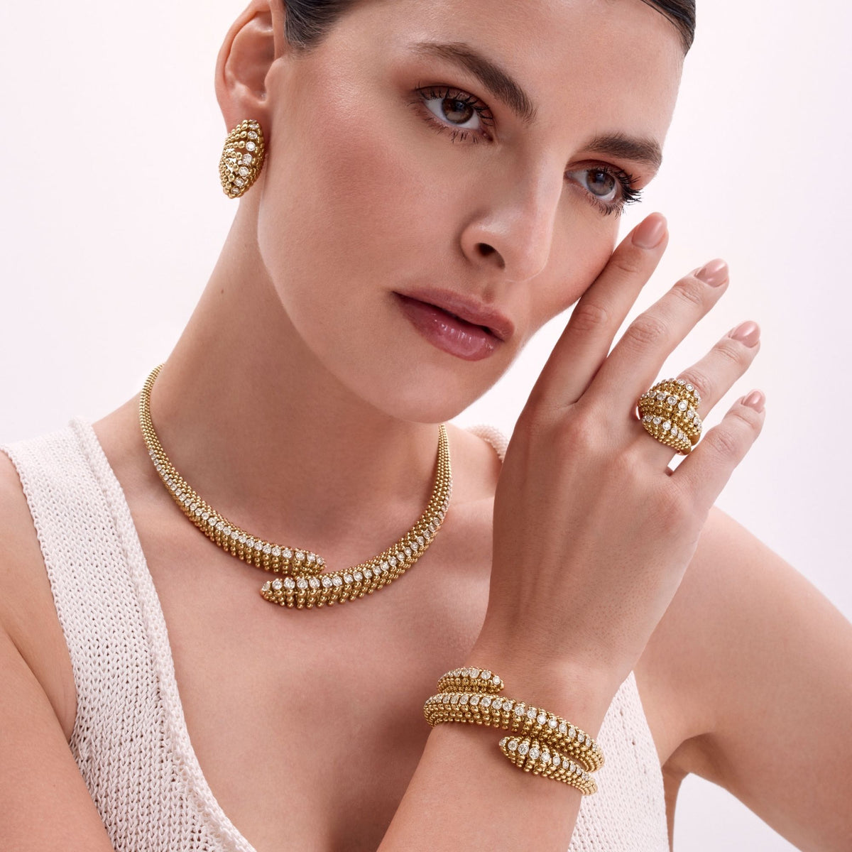 BUBBLES CONTRARIÈ YELLOW GOLD NECKLACE