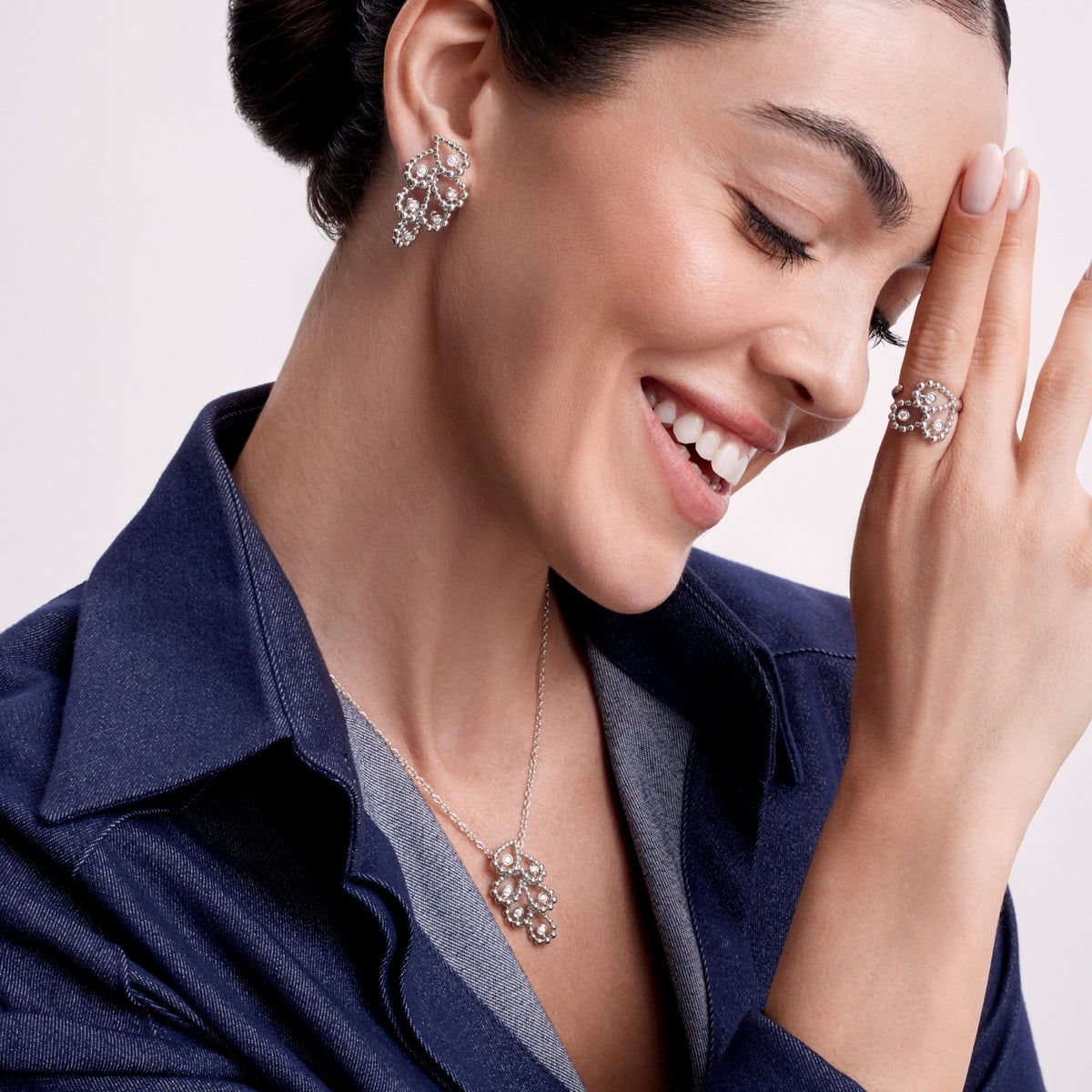Chiacchierino White Gold Earrings