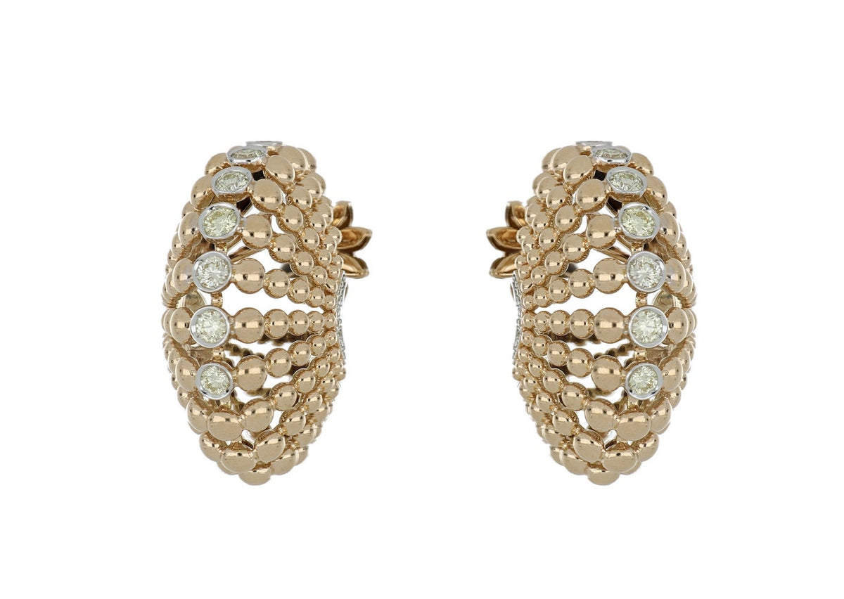 BUBBLES BIG YELLOW GOLD EARRINGS