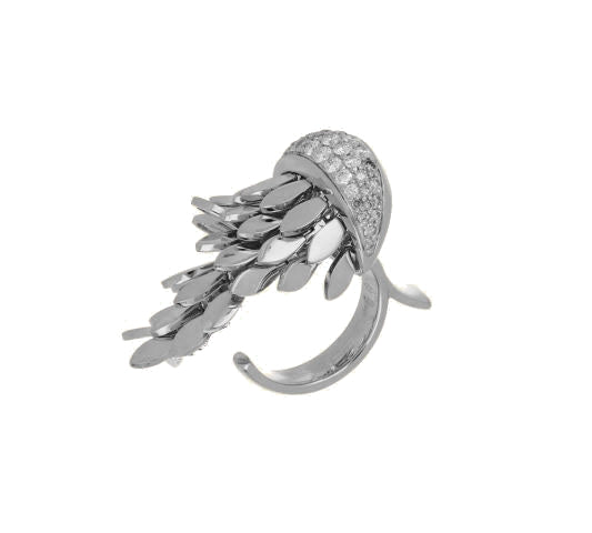 SPETTINATO WHITE GOLD PINKIE RING