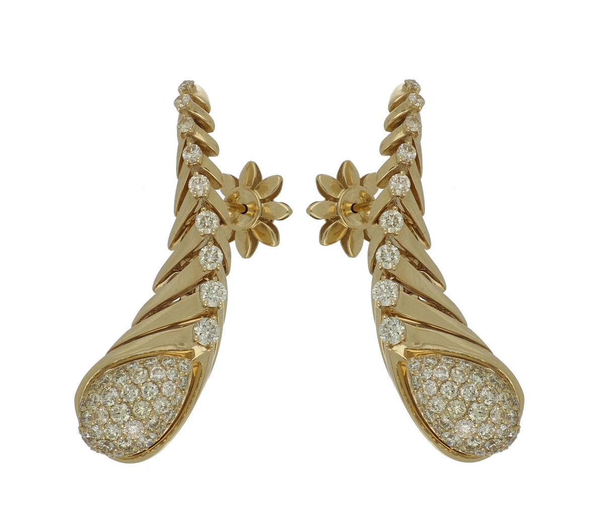 SOFFIO SNAKE YELLOW GOLD EARRINGS