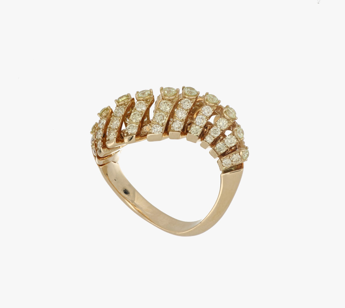 SOFFIO ROSE GOLD DIAMOND PAVÉ RING