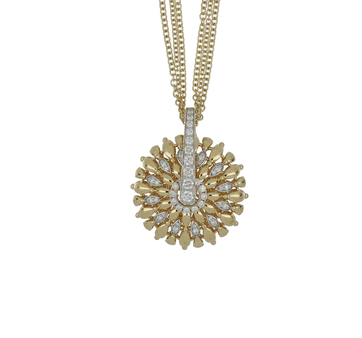 TWIST TWIST BIG SPINNING YELLOW GOLD PENDANT