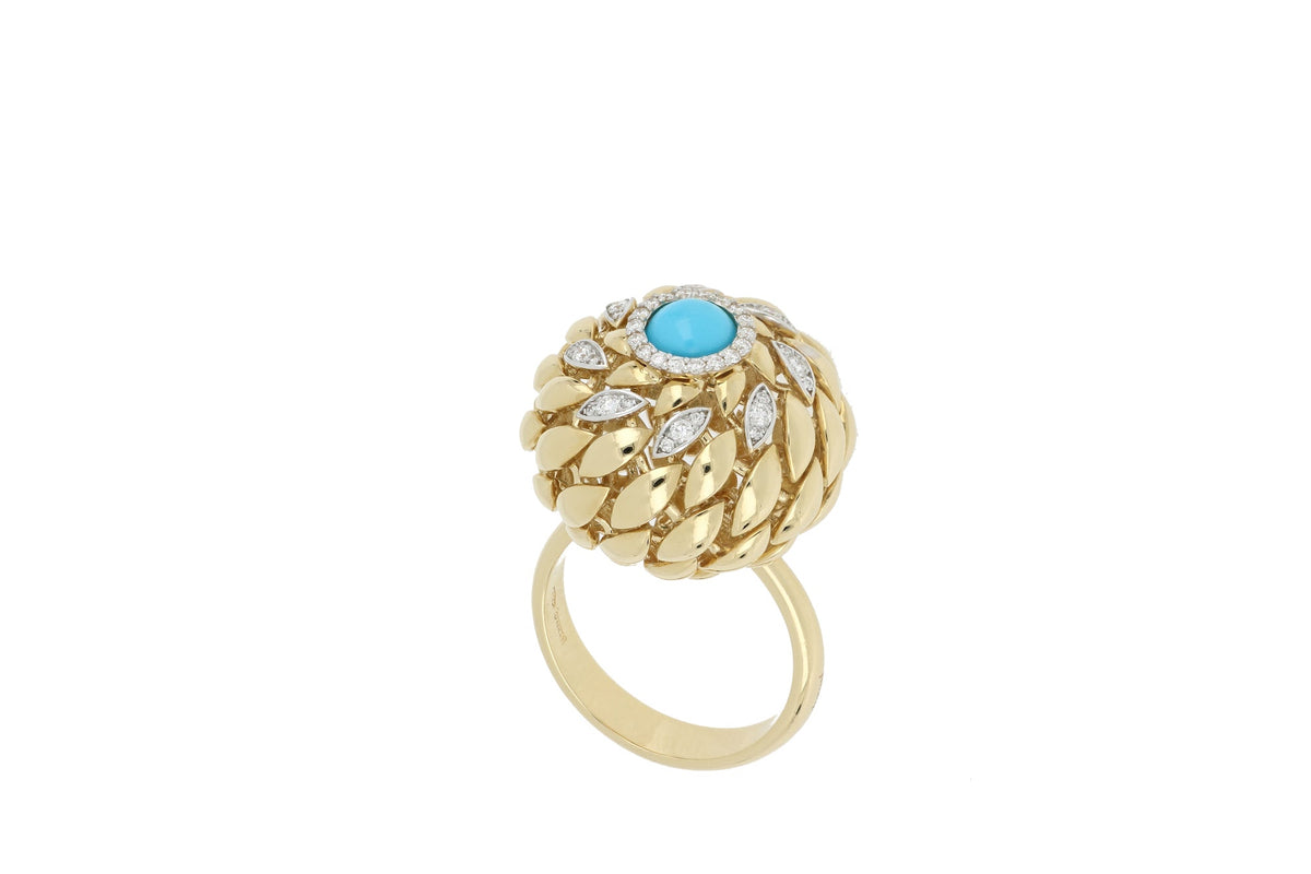 TWIST TWIST TURQUOISE RING