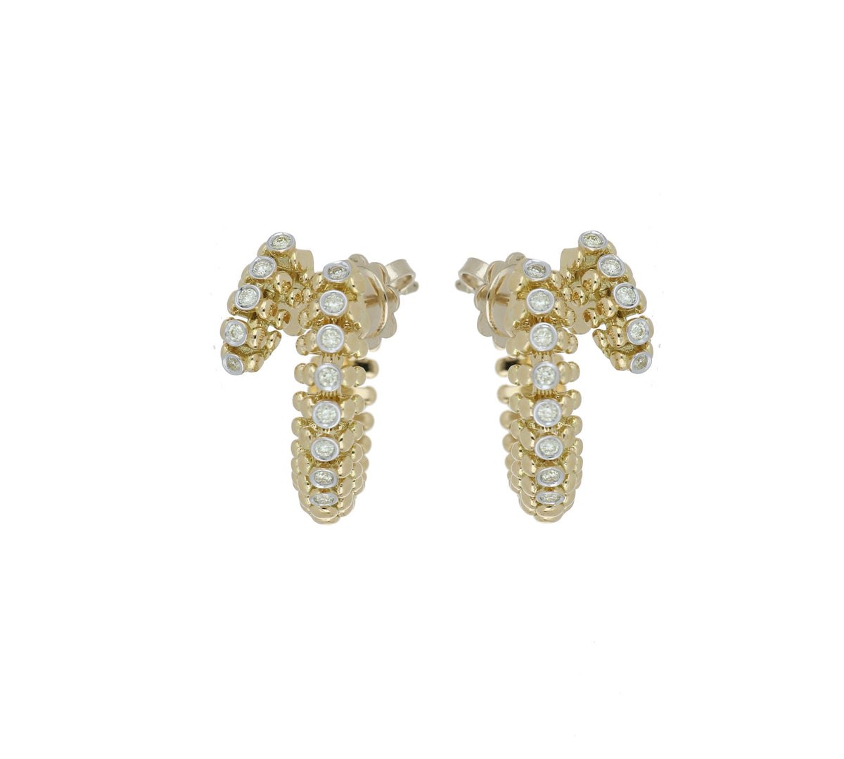 BUBBLES MINI-ME YELLOW GOLD EARRINGS