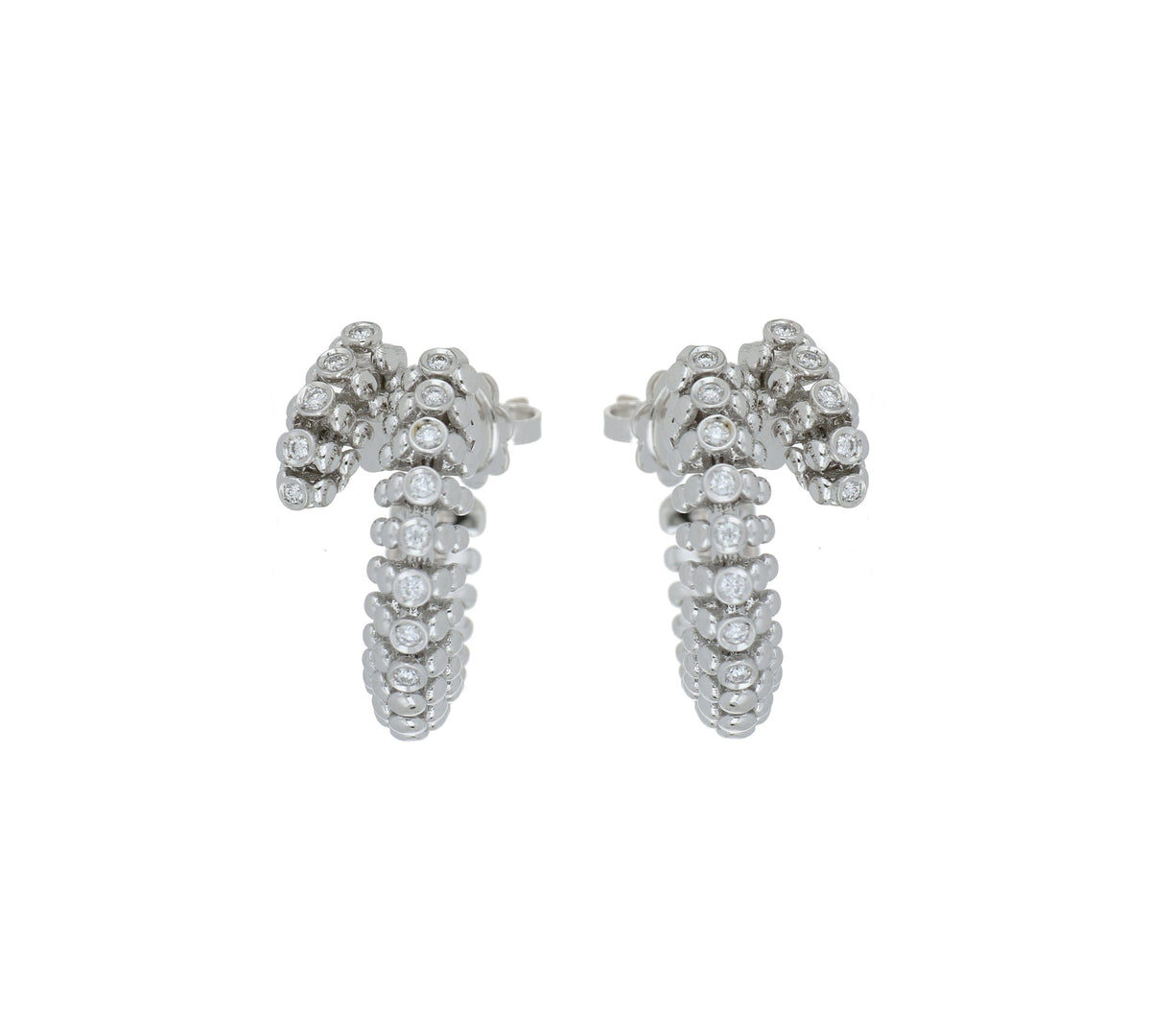 BUBBLES MINI-ME WHITE GOLD EARRINGS