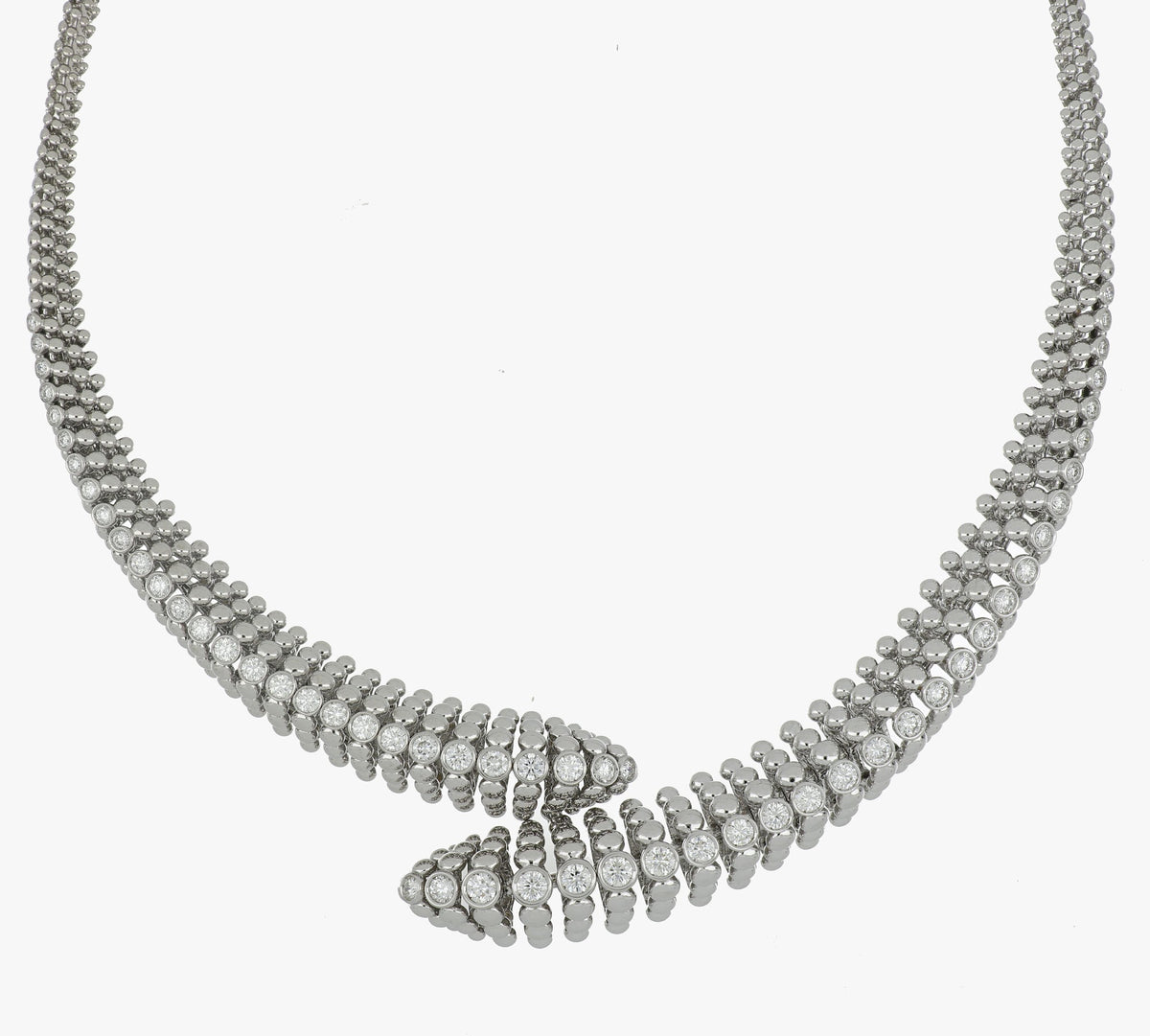 BUBBLES CONTRARIÈ WHITE GOLD NECKLACE