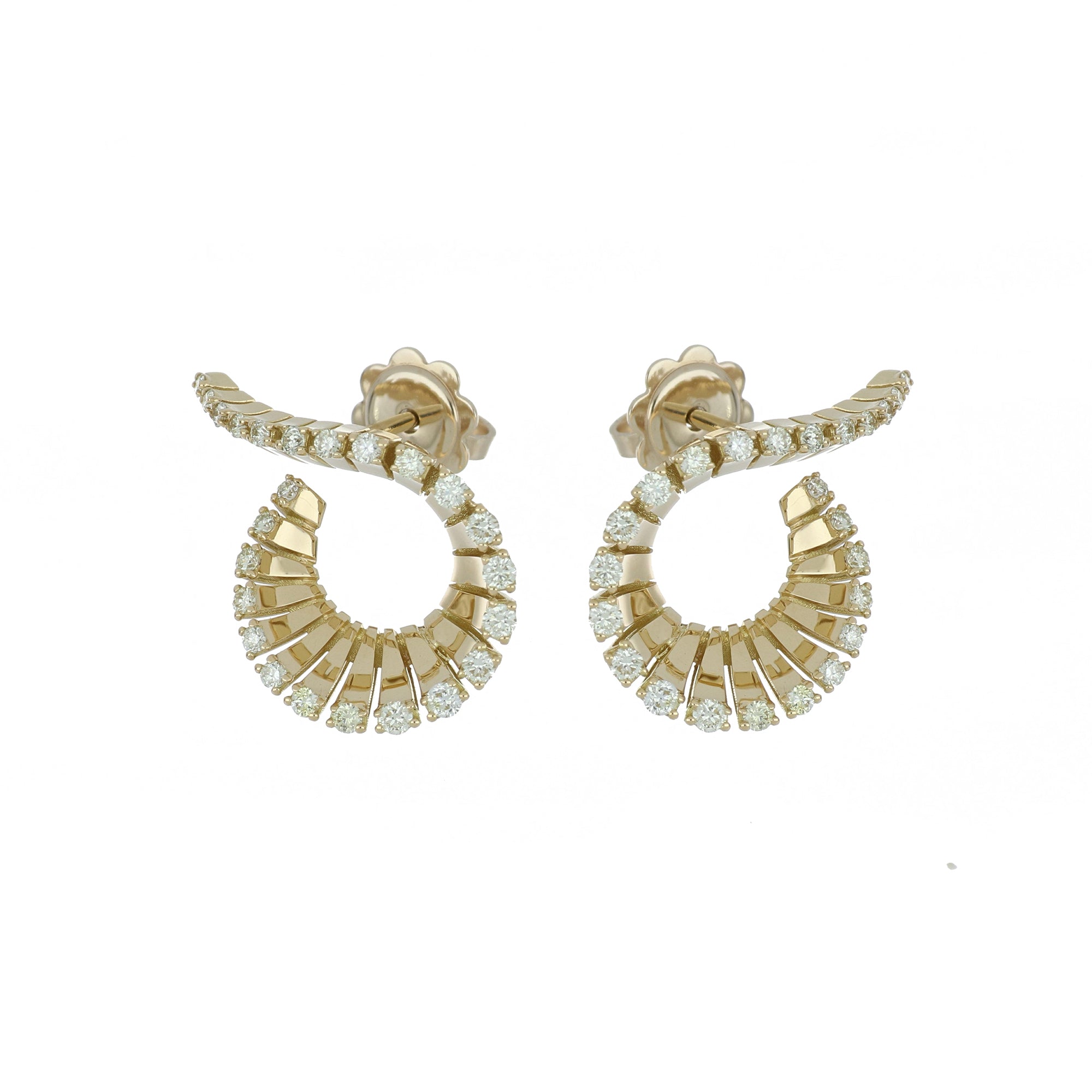 VITO MINI-ME CURLY YELLOW GOLD EARRINGS