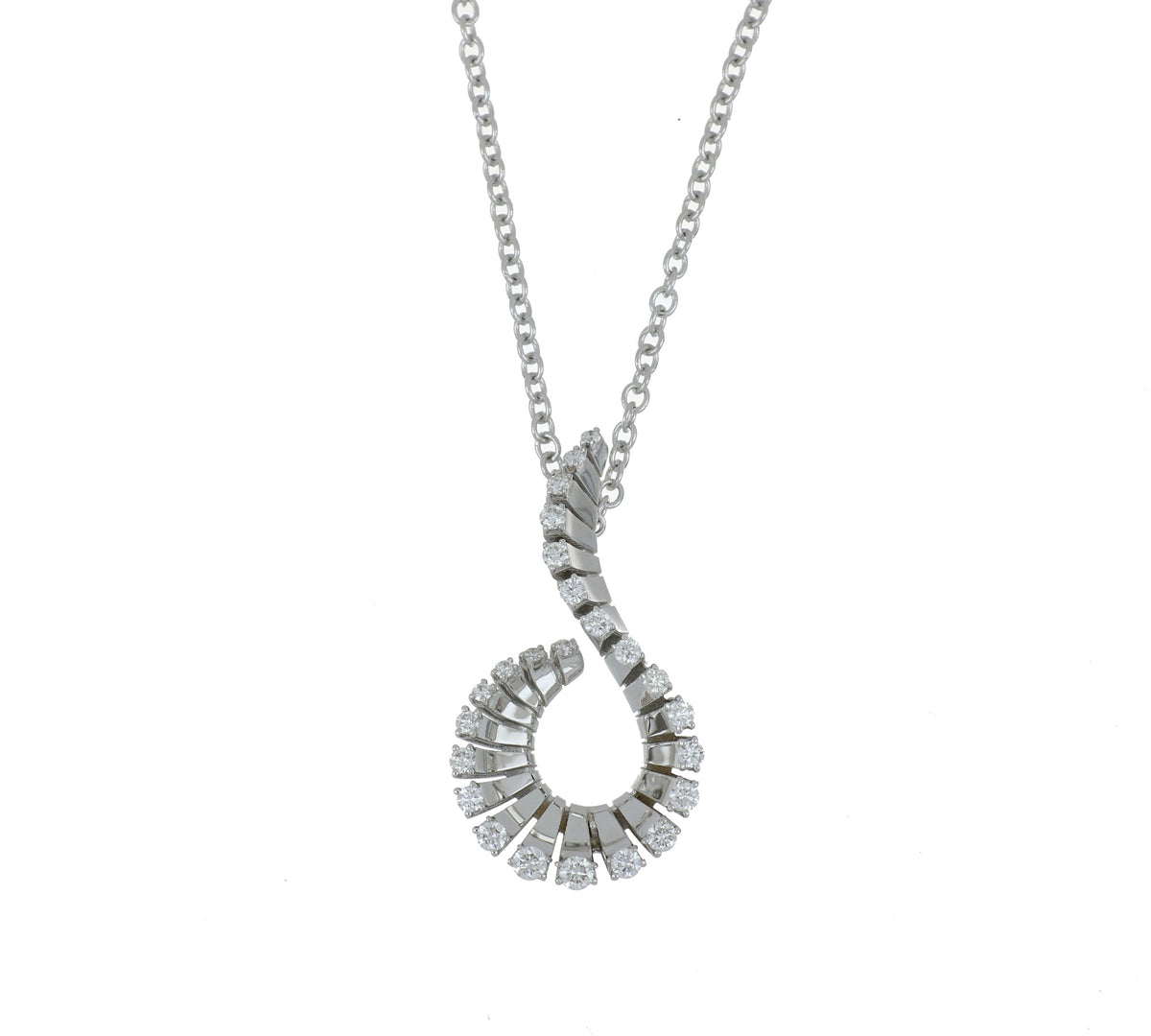 VITO MINI-ME CURLY WHITE GOLD PENDANT