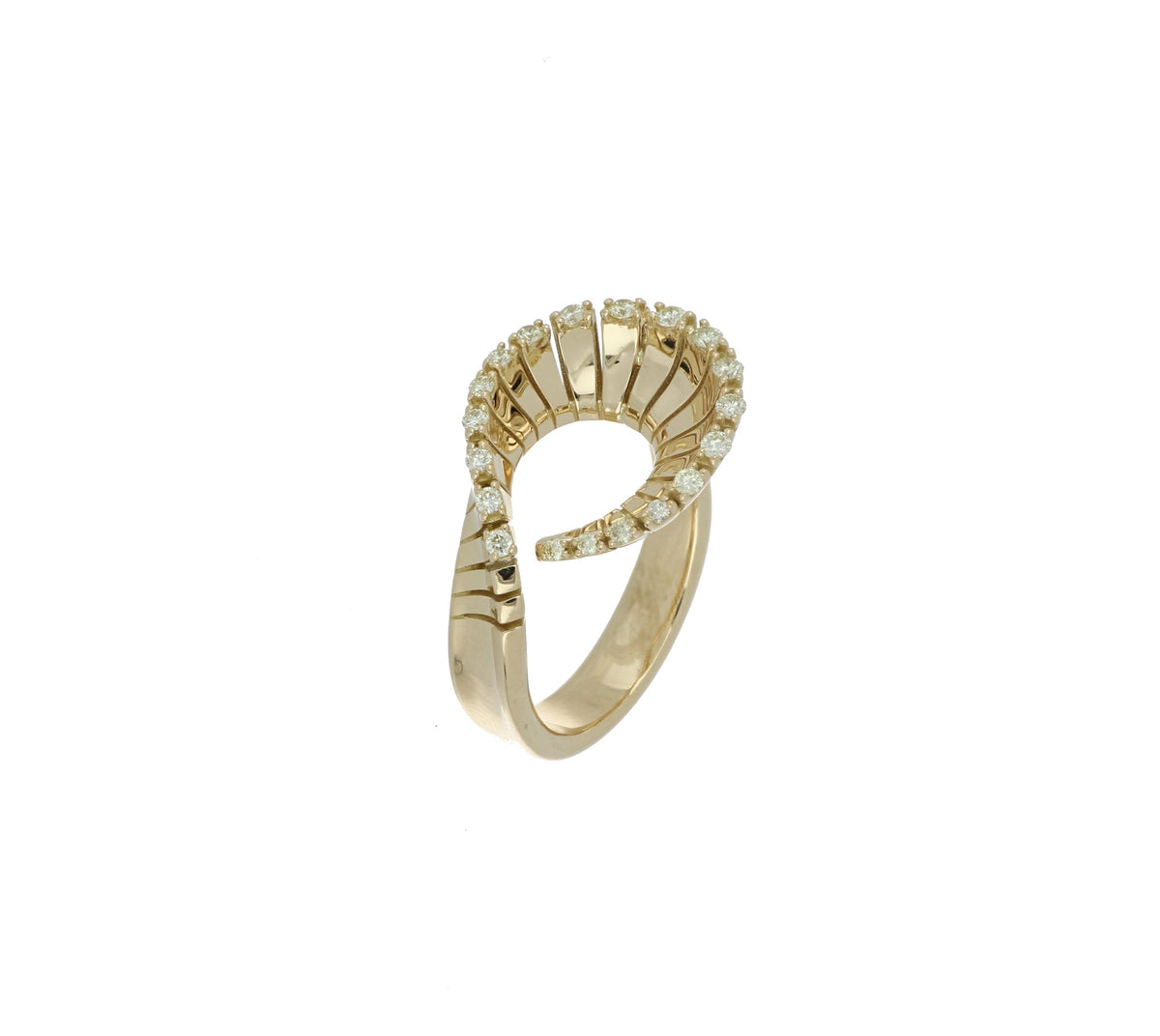 VITO MINI-ME CURLY YELLOW GOLD RING
