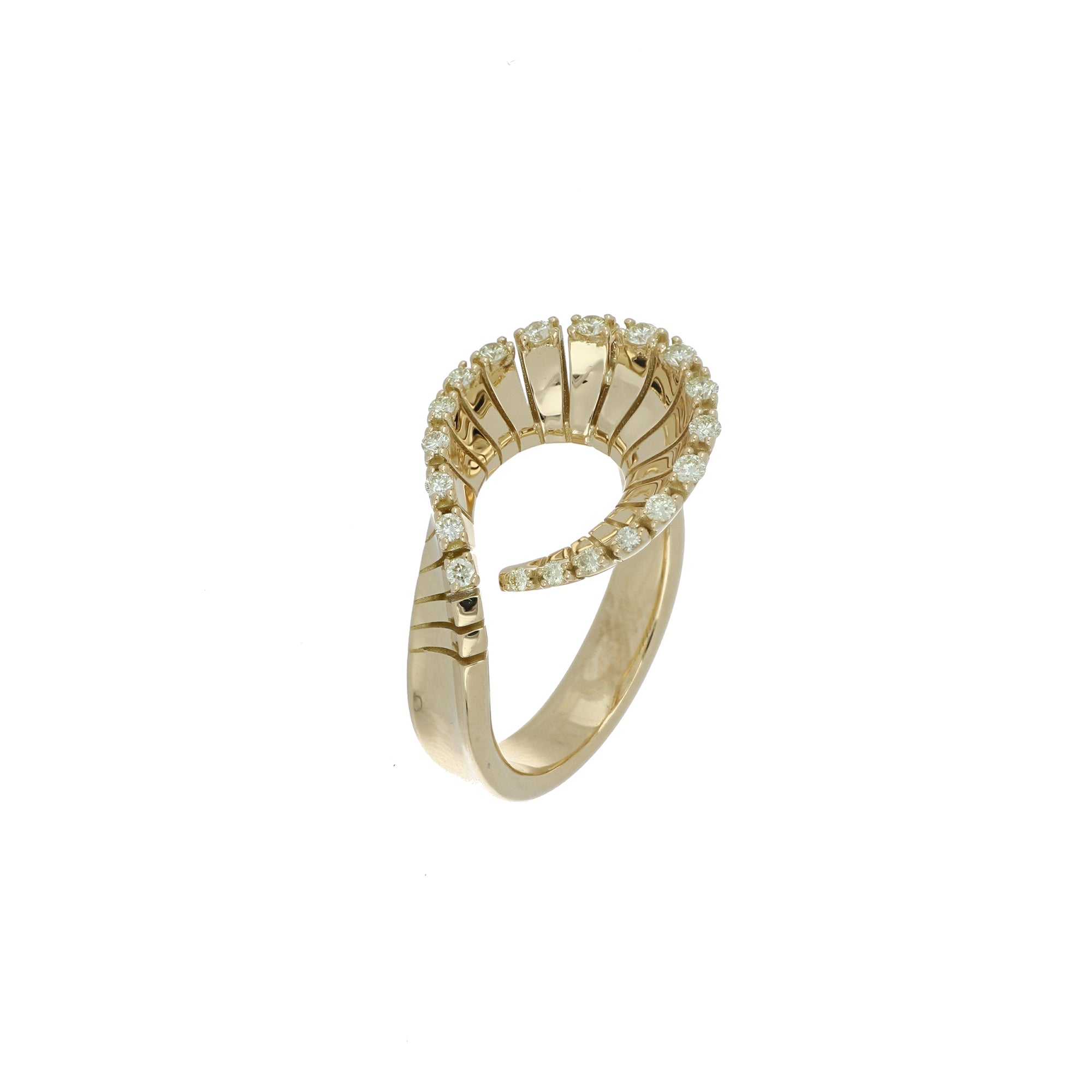 VITO MINI-ME CURLY YELLOW GOLD RING