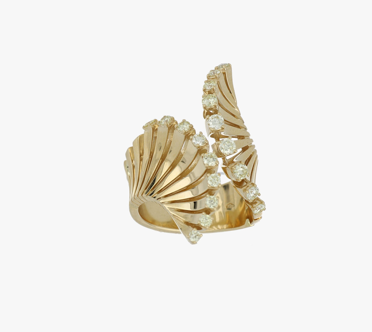 VITO VENTAGLIO RING YELLOW GOLD