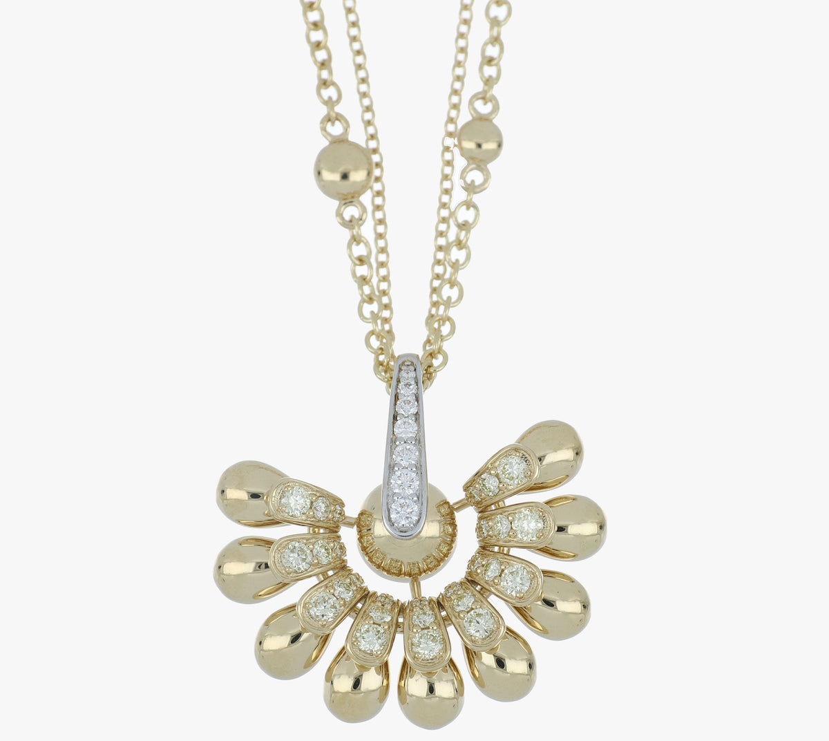 ALLEGRA SMALL YELLOW GOLD FLOWER PENDANT